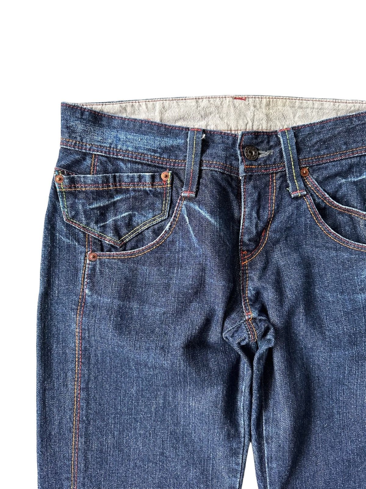 If Six Was Nine × Japanese Brand Vintage Blue Way ET Boite Punk Wide Leg Jeans Size US 30 / EU 46 - 4 Thumbnail