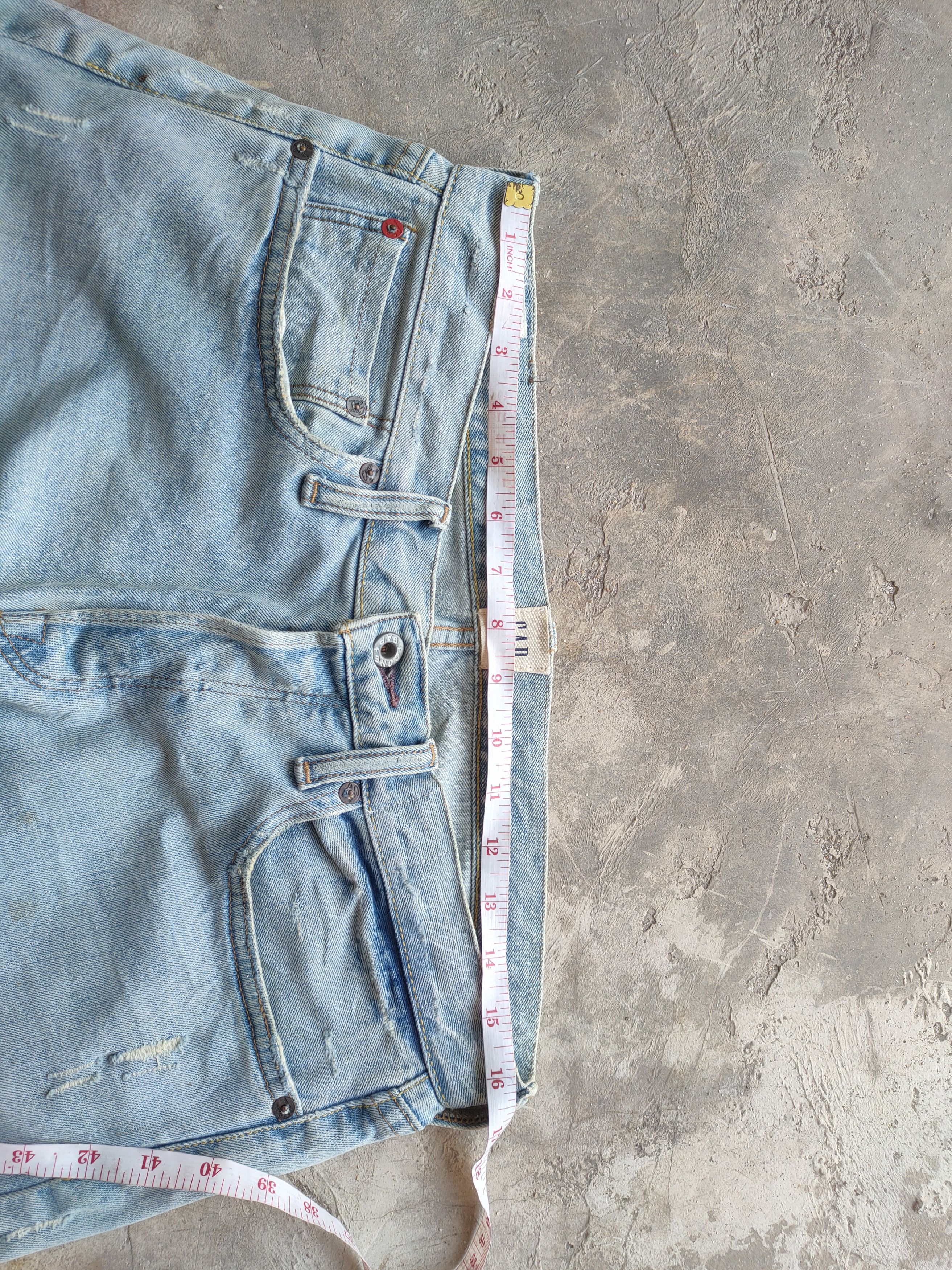 Gap W32 VINTAGE GAP FADED BLUE DISTRESSED JEAN PANTS Size US 32 / EU 48 - 7 Thumbnail