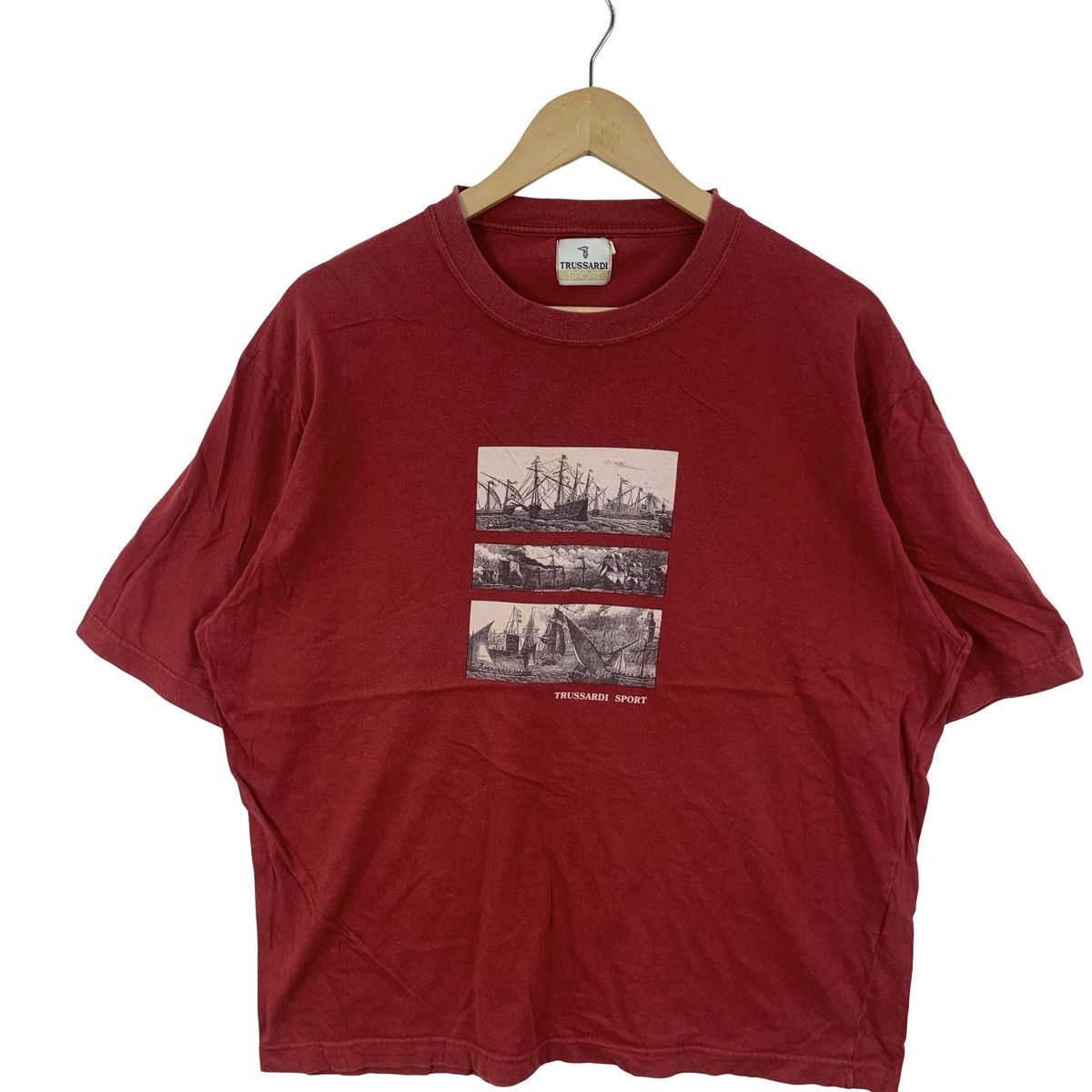 Trussardi Vintage TRUSSARDI SPORT 19th Century Steel Engravings Size US L / EU 52-54 / 3 - 5 Thumbnail