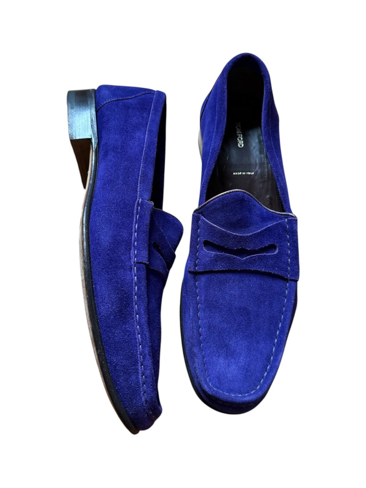 Tom Ford Purple Velvet Suede Slip In Loafers Size US 11 / EU 44 - 4 Thumbnail