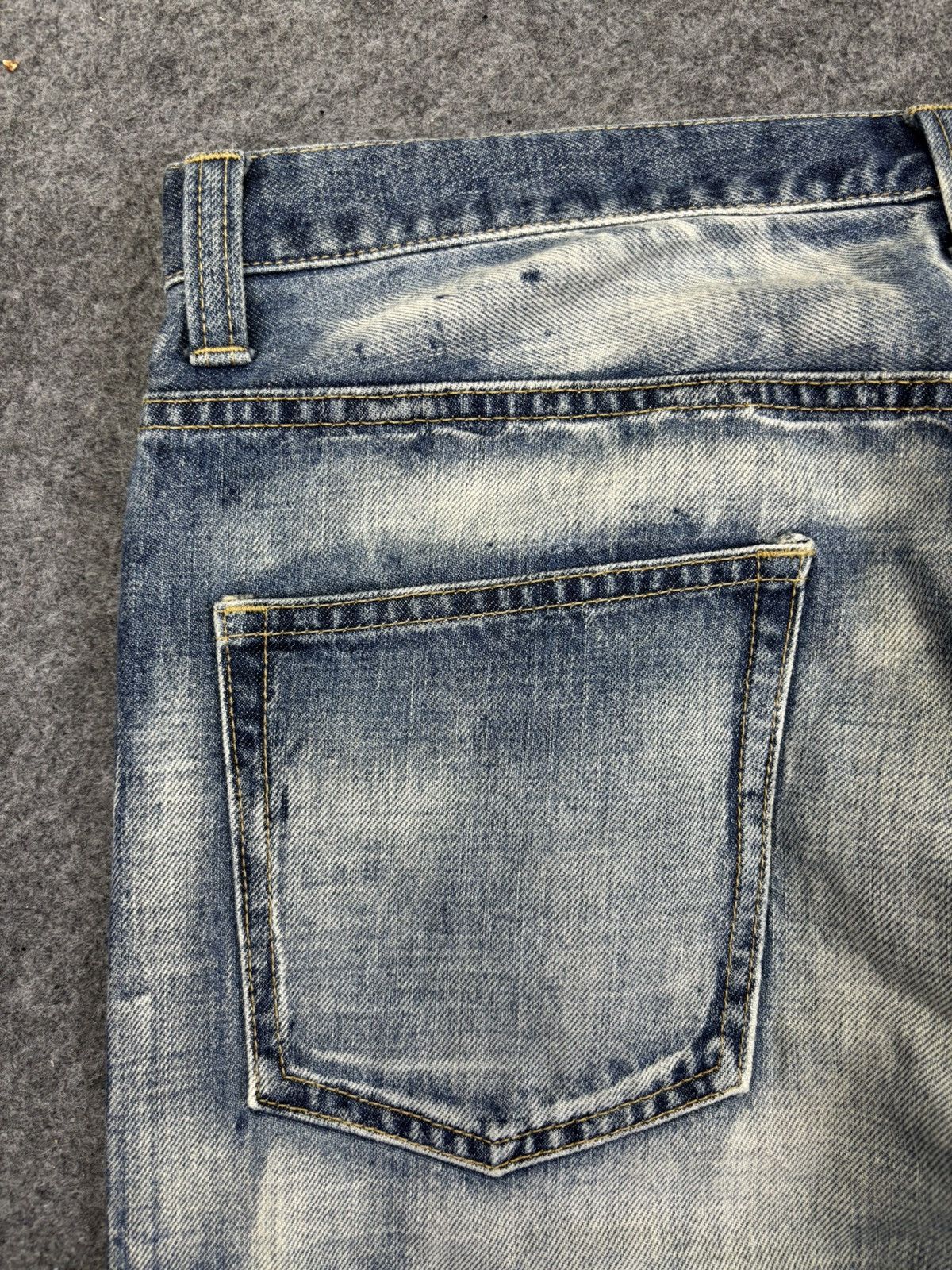 Japanese Brand 💥Insane 90s Style💥TK Bleaches All Over Denim K23 Size US 33 - 9 Thumbnail