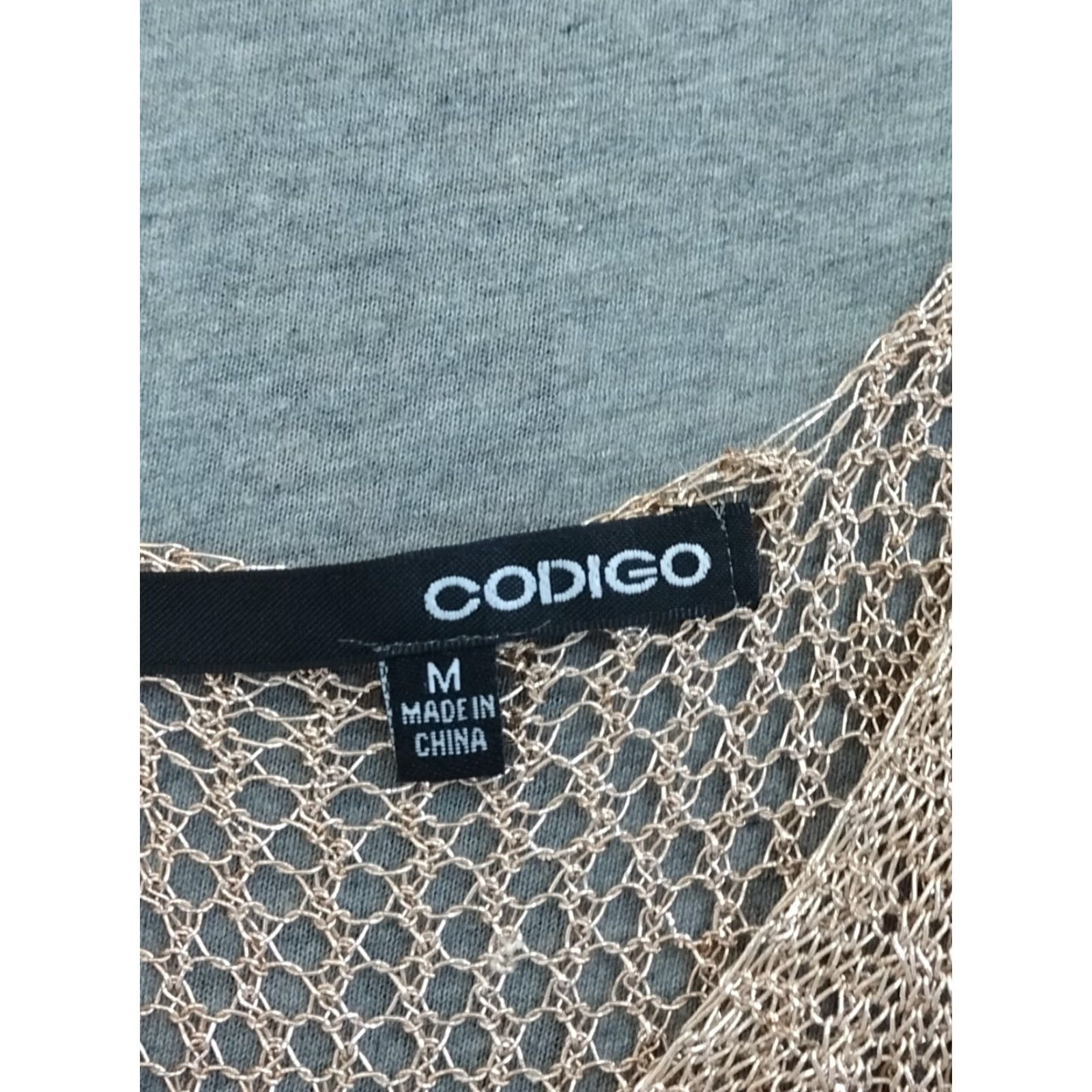 Vintage Codigo Crochet Short Knit Dress Rose Gold M Women Sleeveless V-Neck Crocheted Lightweight Bodycon Casual Summer Spring Fall Size 32" / US 10 / IT 46 - 5 Thumbnail