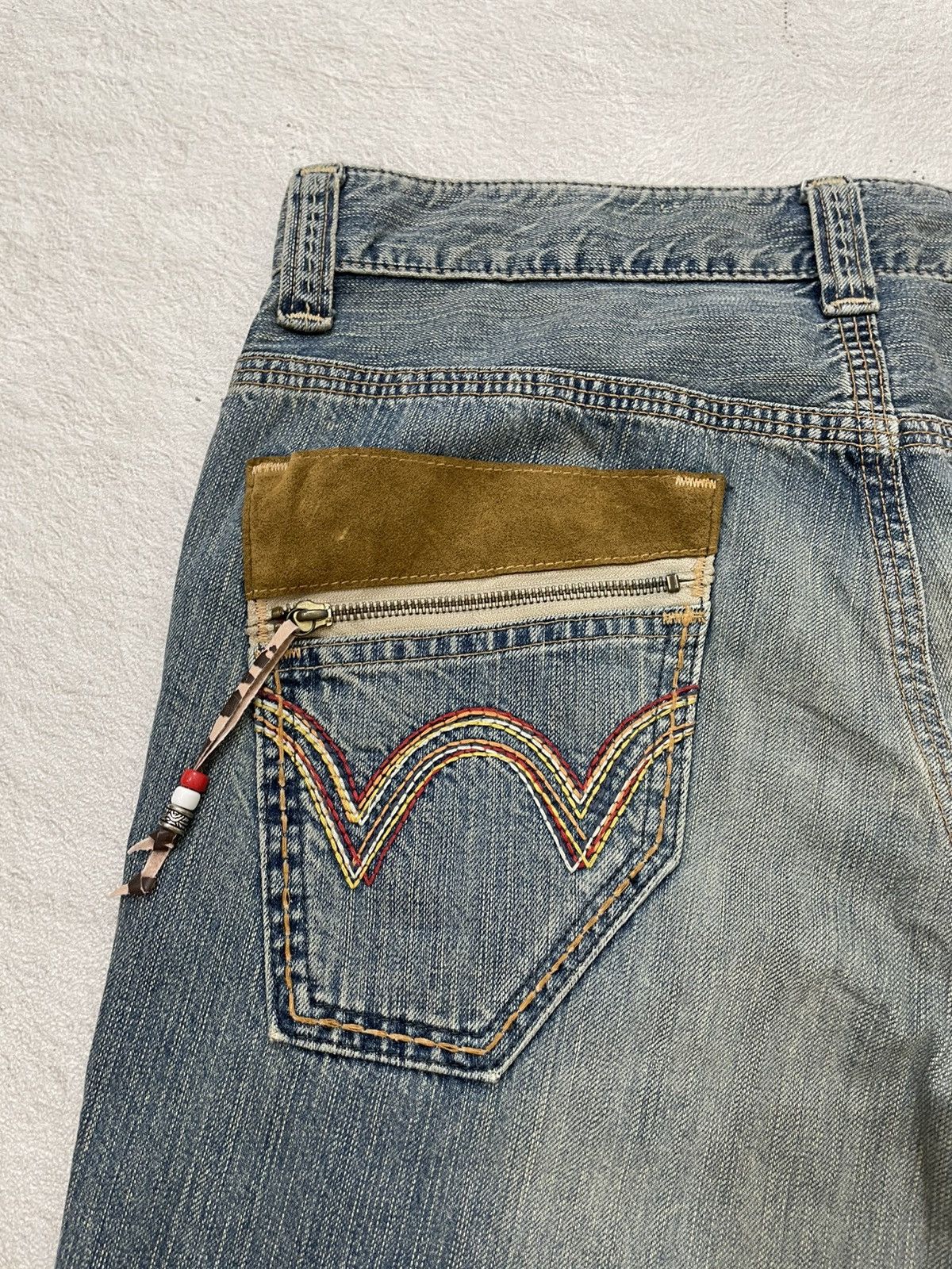 Japanese Brand 2000s Edwin Jorts Blue Jeans Mudwash Mudwash Denim Y2K LGB Size US 34 / EU 50 - 8 Thumbnail