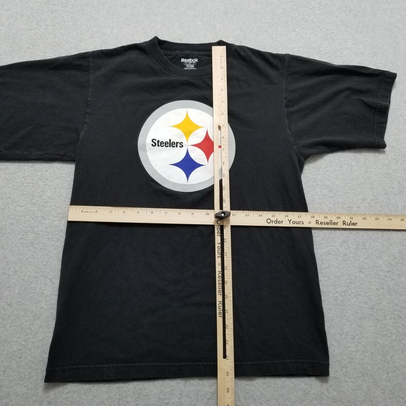 Reebok Steelers Shirt Mens Small Black Short Sleeve Crew Neck Size US S / EU 44-46 / 1 - 4 Thumbnail
