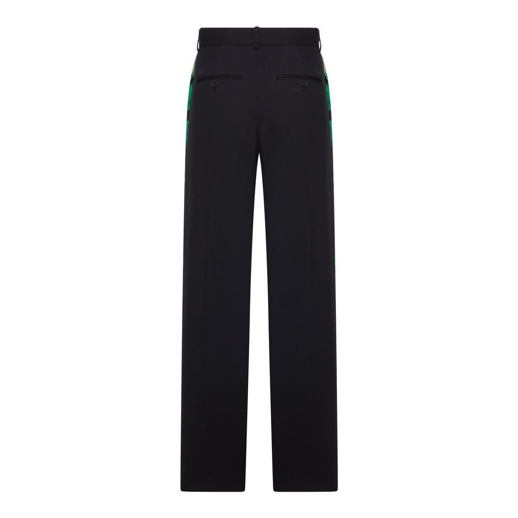Loewe LOEWE Contrasting Side Black Wool Trousers New & Authentic ( Size 28" / US 6 / IT 42 - 2 Thumbnail