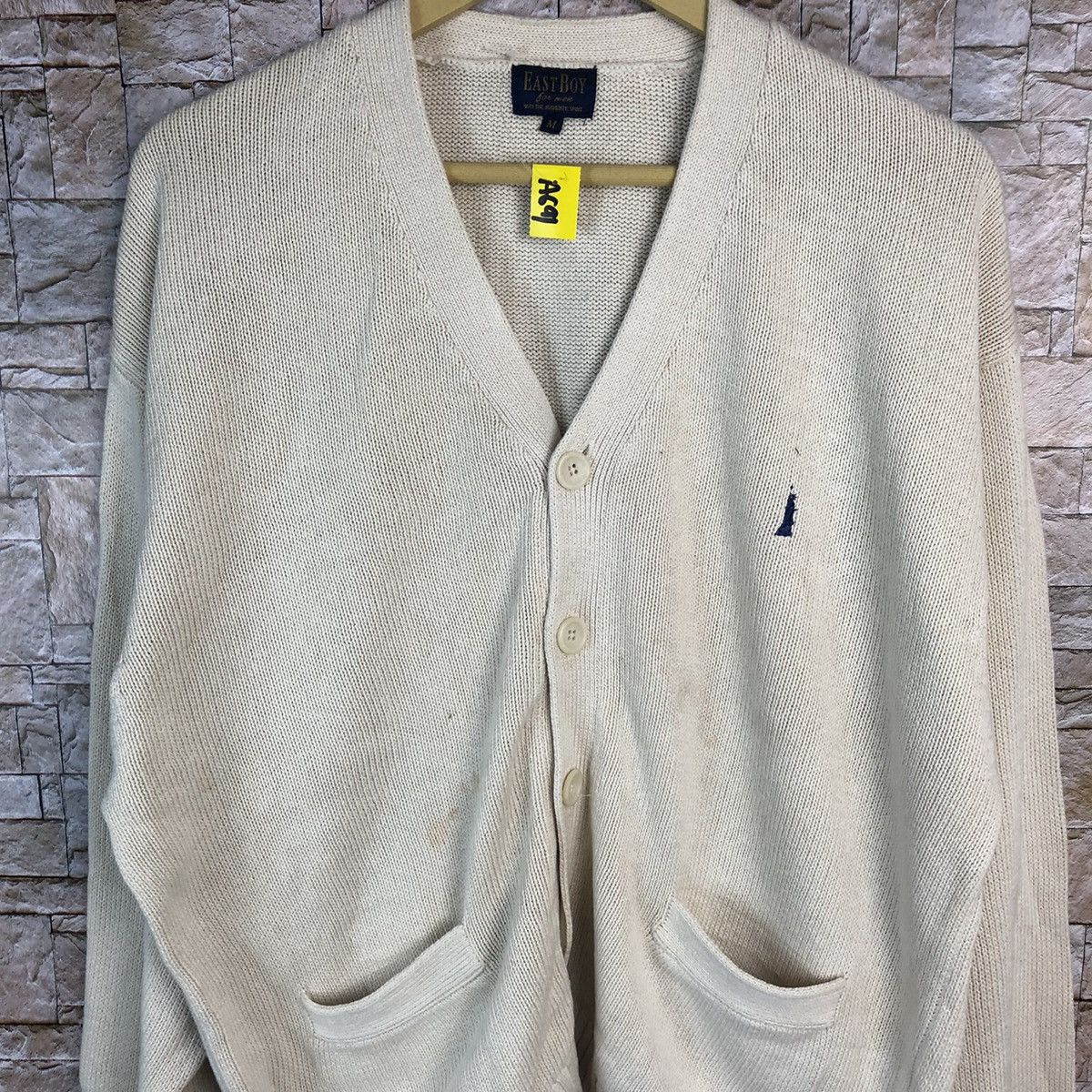 Homespun Knitwear × Japanese Brand East Boy Cream Cardigan Knitwear #A691 Size US M / EU 48-50 / 2 - 5 Thumbnail