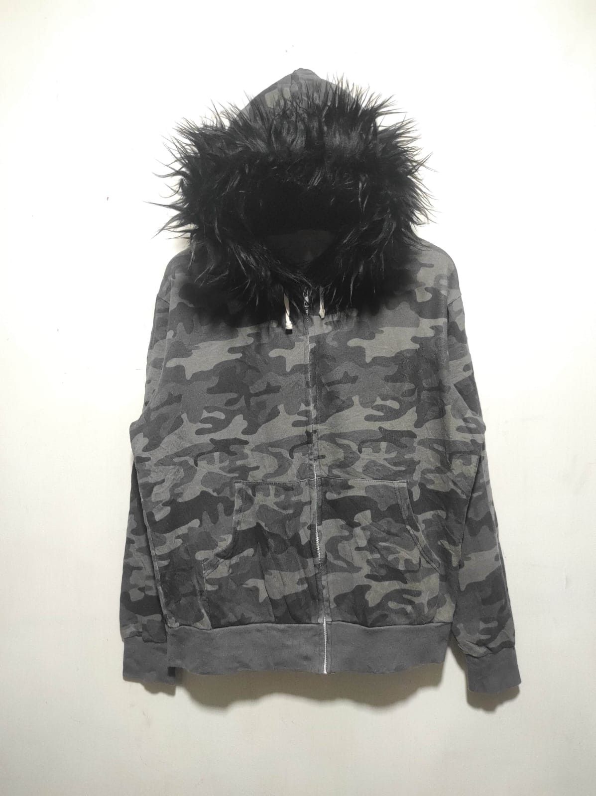 Japanese Brand Back Number Camo zip fur hoodie ifsix LGB style Size US XL / EU 56 / 4 - 2 Thumbnail
