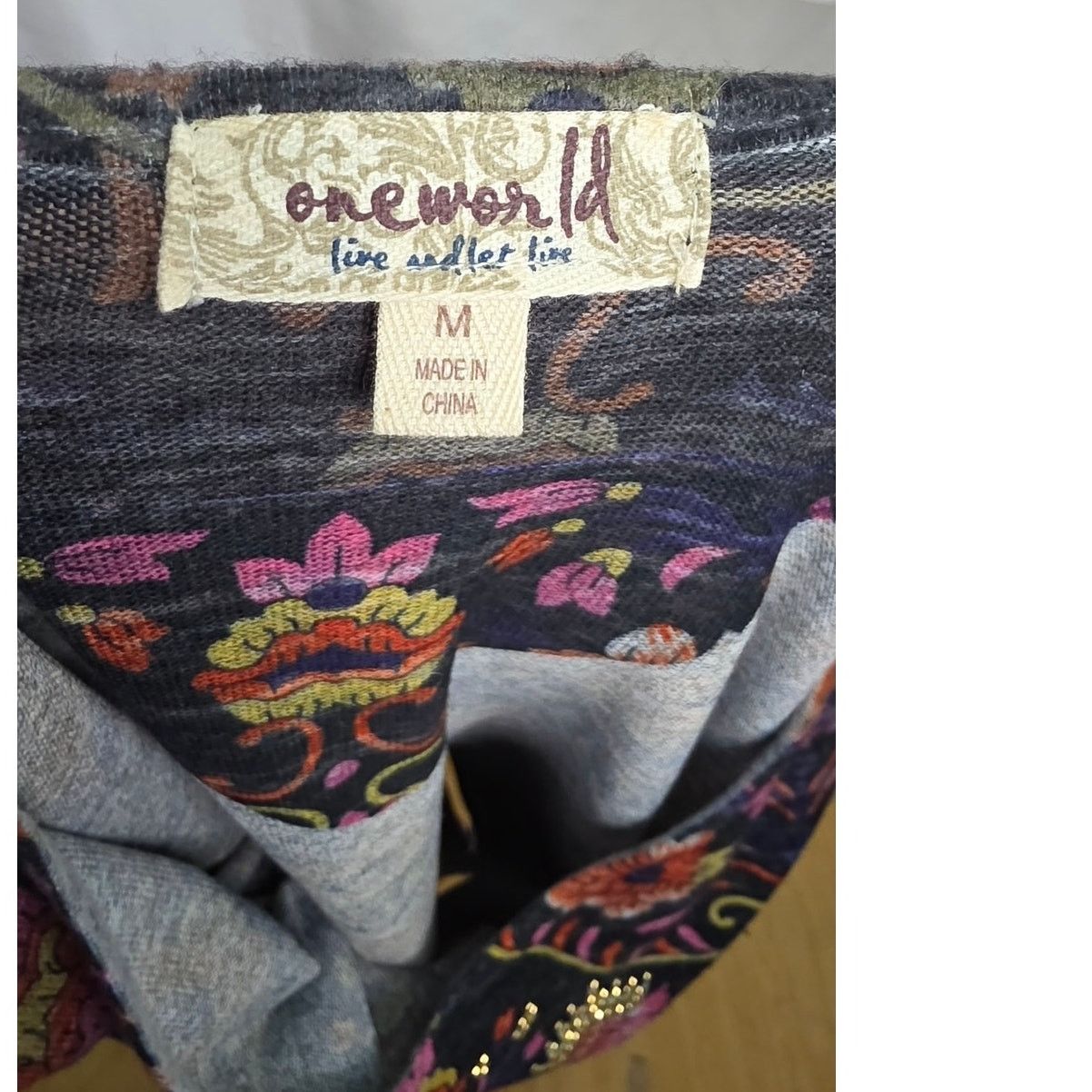 Other Women's Sugar Skull Floral Gold Rhinestone Tunic Top M Size M / US 6-8 / IT 42-44 - 9 Thumbnail