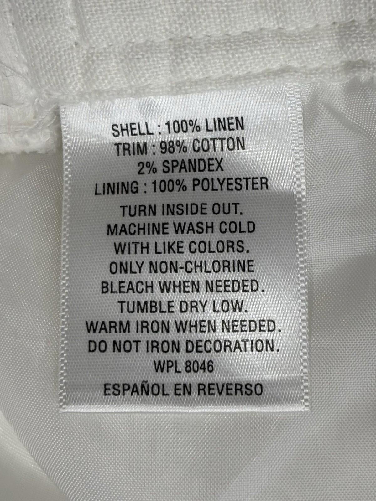 Other JM Collection Pants Womens Size 18 39x21 Linen White Size 40" / US 18 - 11 Thumbnail