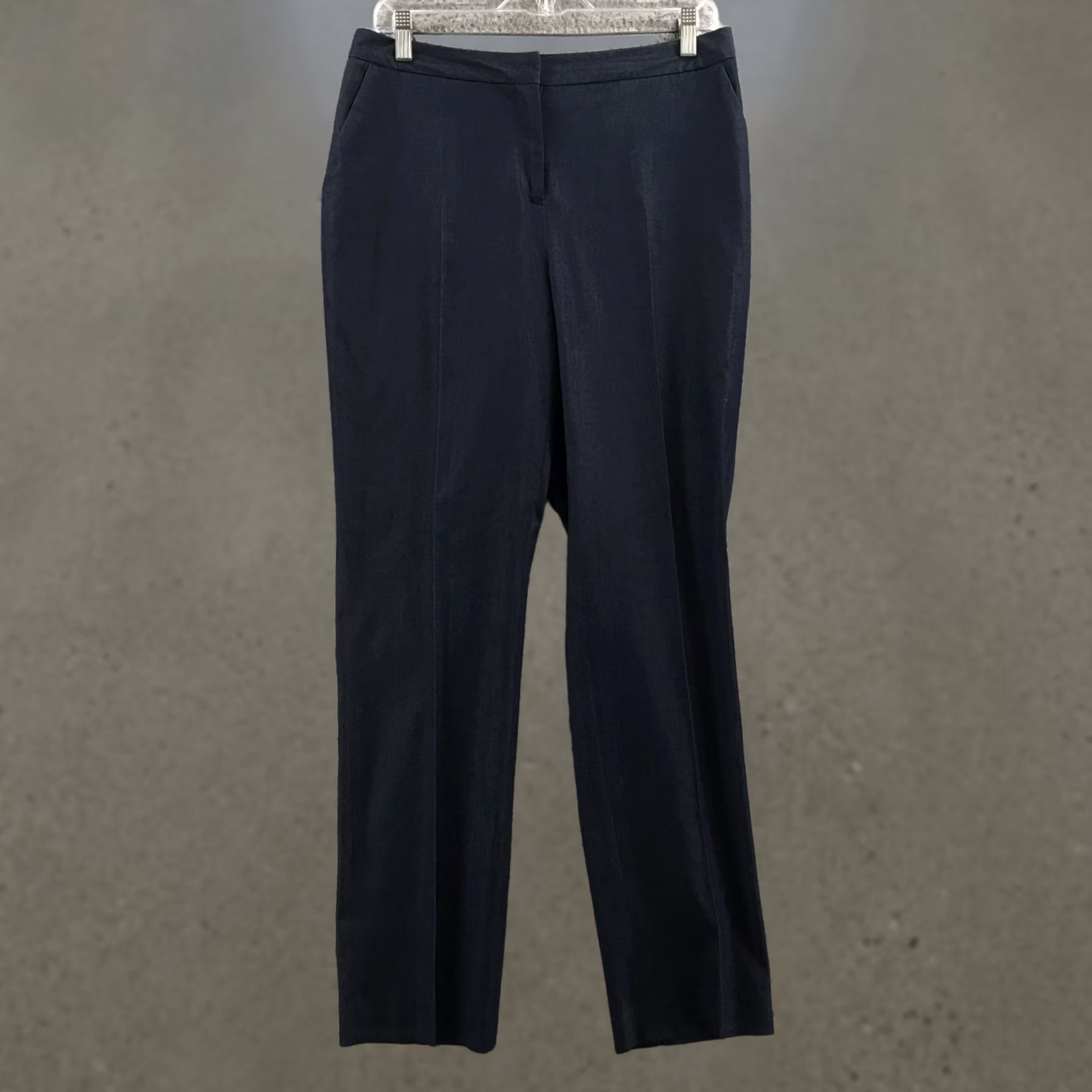 Calvin Klein Calvin Klein Dress Pants Womens 8 Blue High Rise Casual Dress Pants Women Stretch Pockets Flat Front Skinny 32x30.5 Casual Size 30" / US 8 / IT 44 - 1 Thumbnail