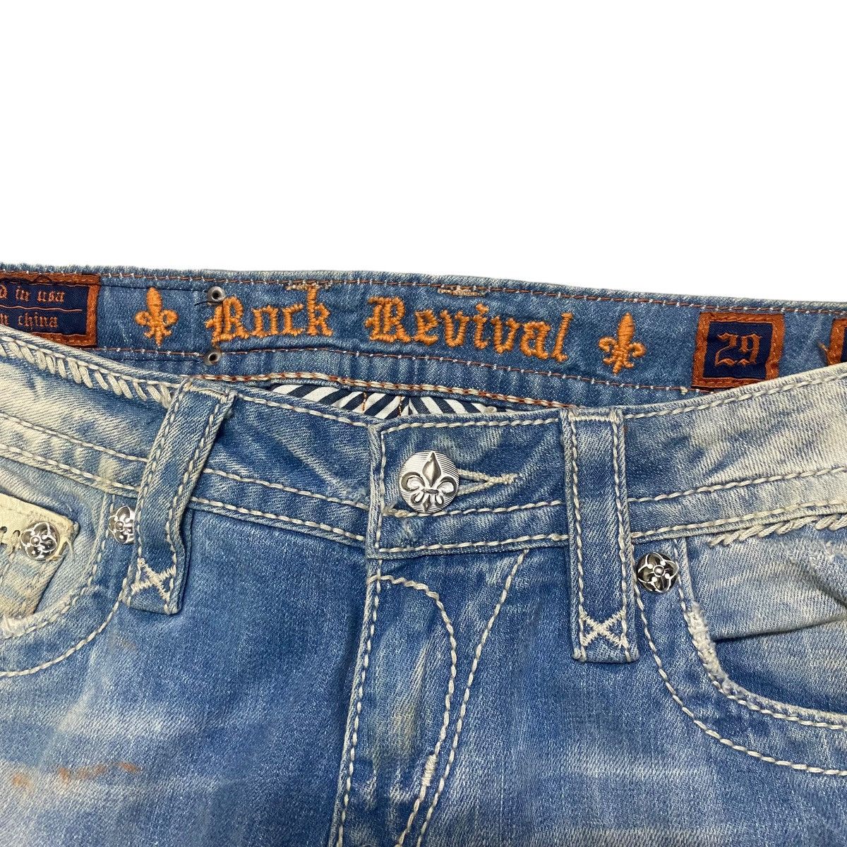 Rock Revival ROCK REVIVAL Low Rise Karlie Boot cut Jeans Distressed Size 29" - 6 Thumbnail