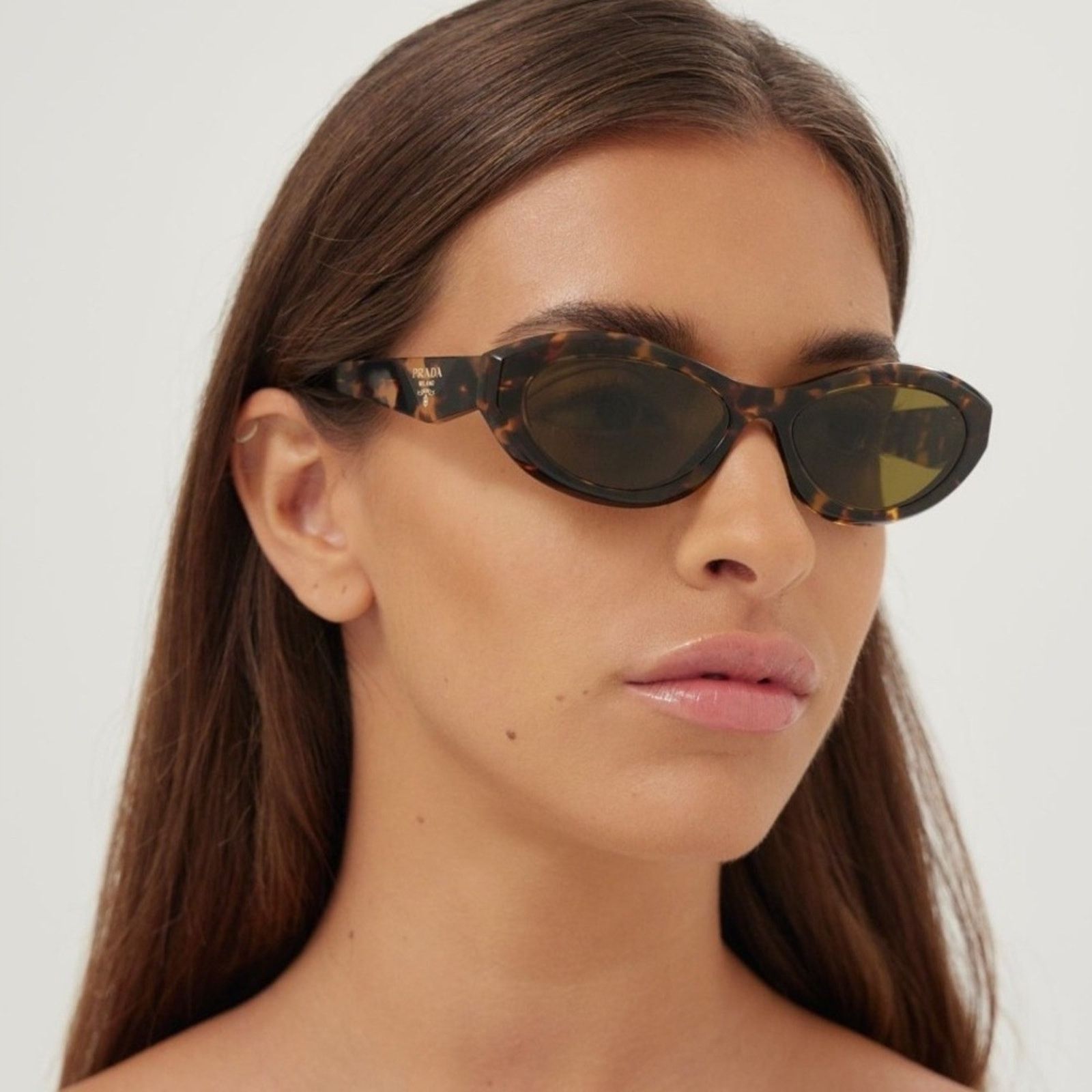 Prada PRADA Sunglasses PR26ZS 14L09Z Honey Tortoise Dark Brown NEW Size ONE SIZE - 1 Thumbnail