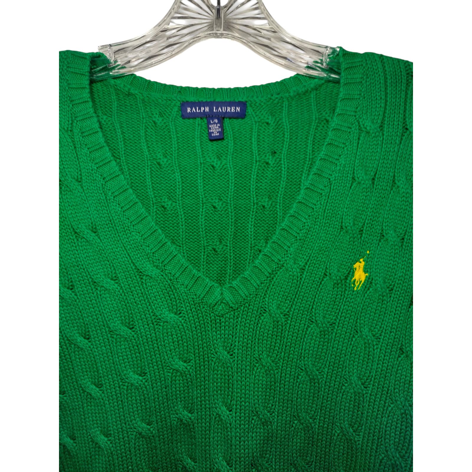 Ralph Lauren Ralph Lauren Sweater Women's Sz Lg Long Sleeve Cable Knit Size L / US 10 / IT 46 - 9 Thumbnail