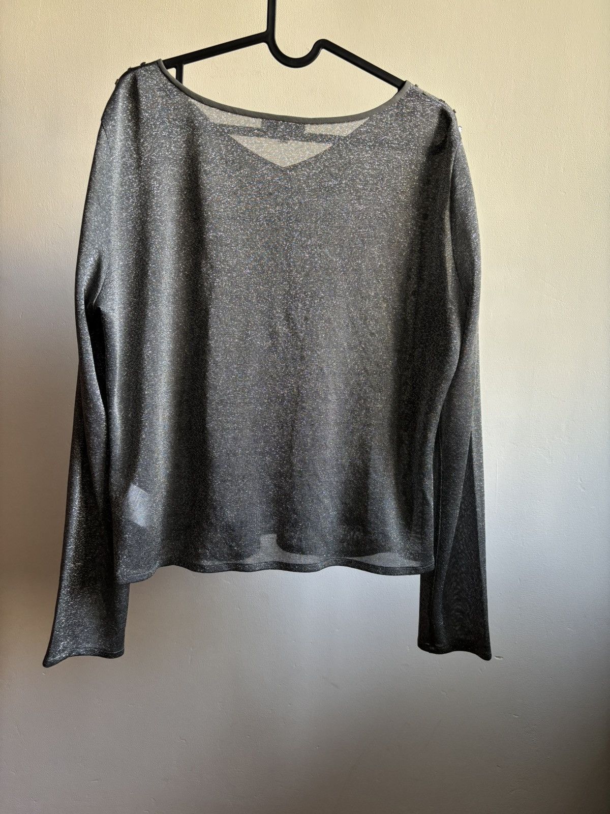 Cerruti 1881 × Vintage Vintage Cerruti 1881 silver sequin top shirt medieval y2k Size M / US 6-8 / IT 42-44 - 6 Thumbnail