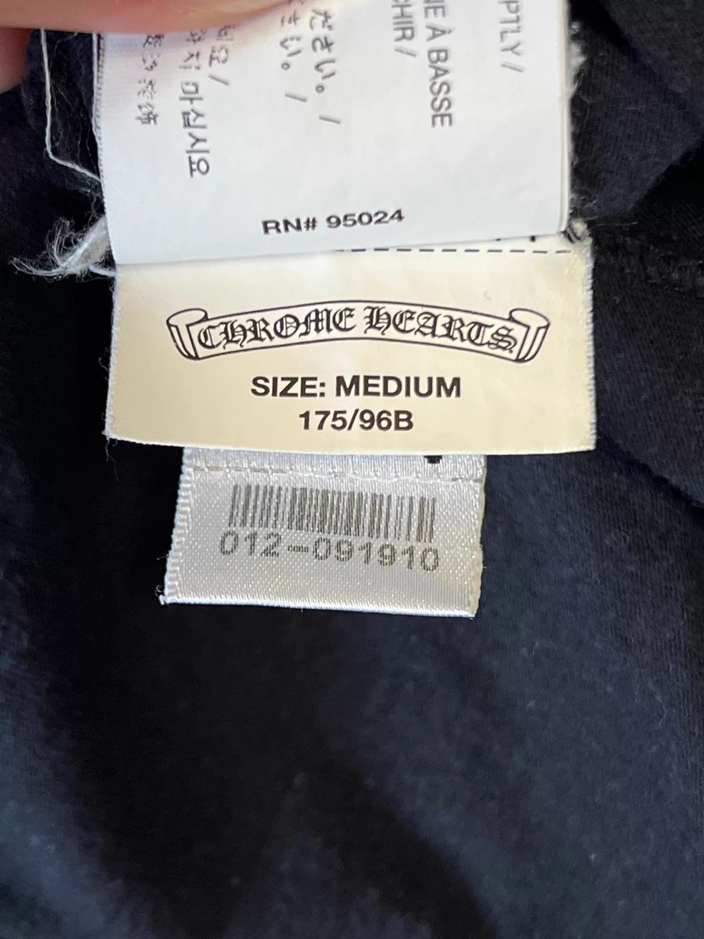 Chrome Hearts Chrome Hearts Black M Short T Pkt/Back Logo/Cuff Print Size US M / EU 48-50 / 2 - 9 Thumbnail