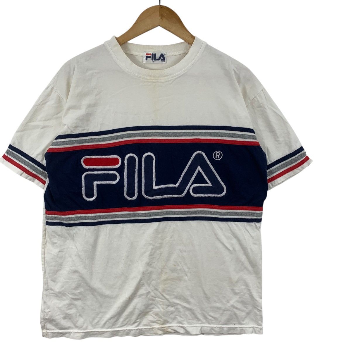 Fila Vintage FILA BIELLA ITALIA Embroidered Logo Baggy Tee Size L / US 10 / IT 46 - 5 Thumbnail