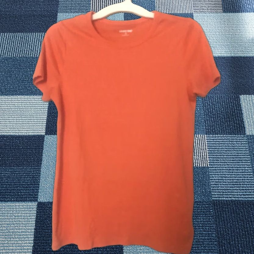 Lands' End Lands End Shirt Womens Medium Orange Short Sleeve Round Neck 100% Cotton Size M / US 6-8 / IT 42-44 - 1 Thumbnail