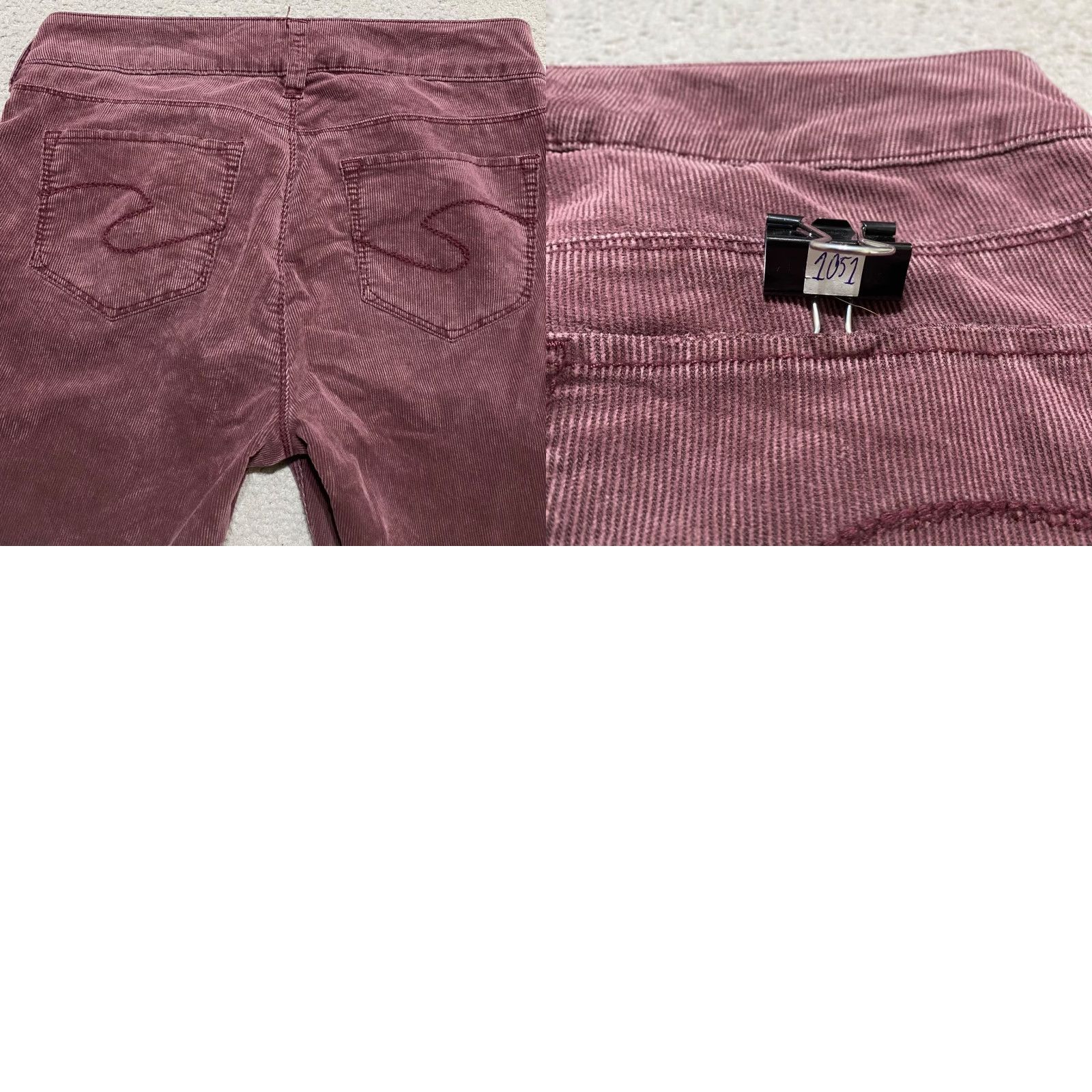 Silver Jeans Co. Silver Jeans Womens Purple Corduroy Suki Jegging Medium Wash Mid Rise 27 Inseam 29 Pocket Stretch Jeans Size 27" / US 4 / IT 40 - 9 Thumbnail