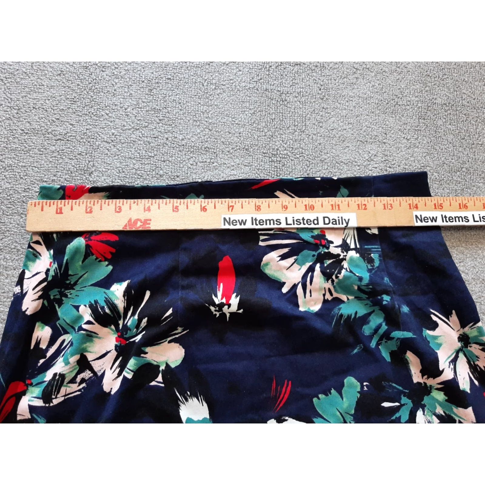 Vintage Chelsea28 Skirt Women Knee Length A Line Size 10 Blue Floral Satin Size 32" / US 10 / IT 46 - 4 Thumbnail