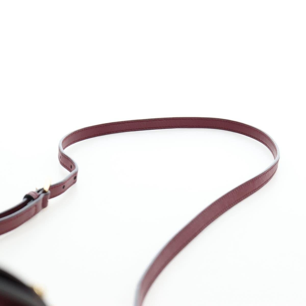 Prada Prada Saffiano Galleria Shoulder Bag Burgundy Size ONE SIZE - 11 Thumbnail