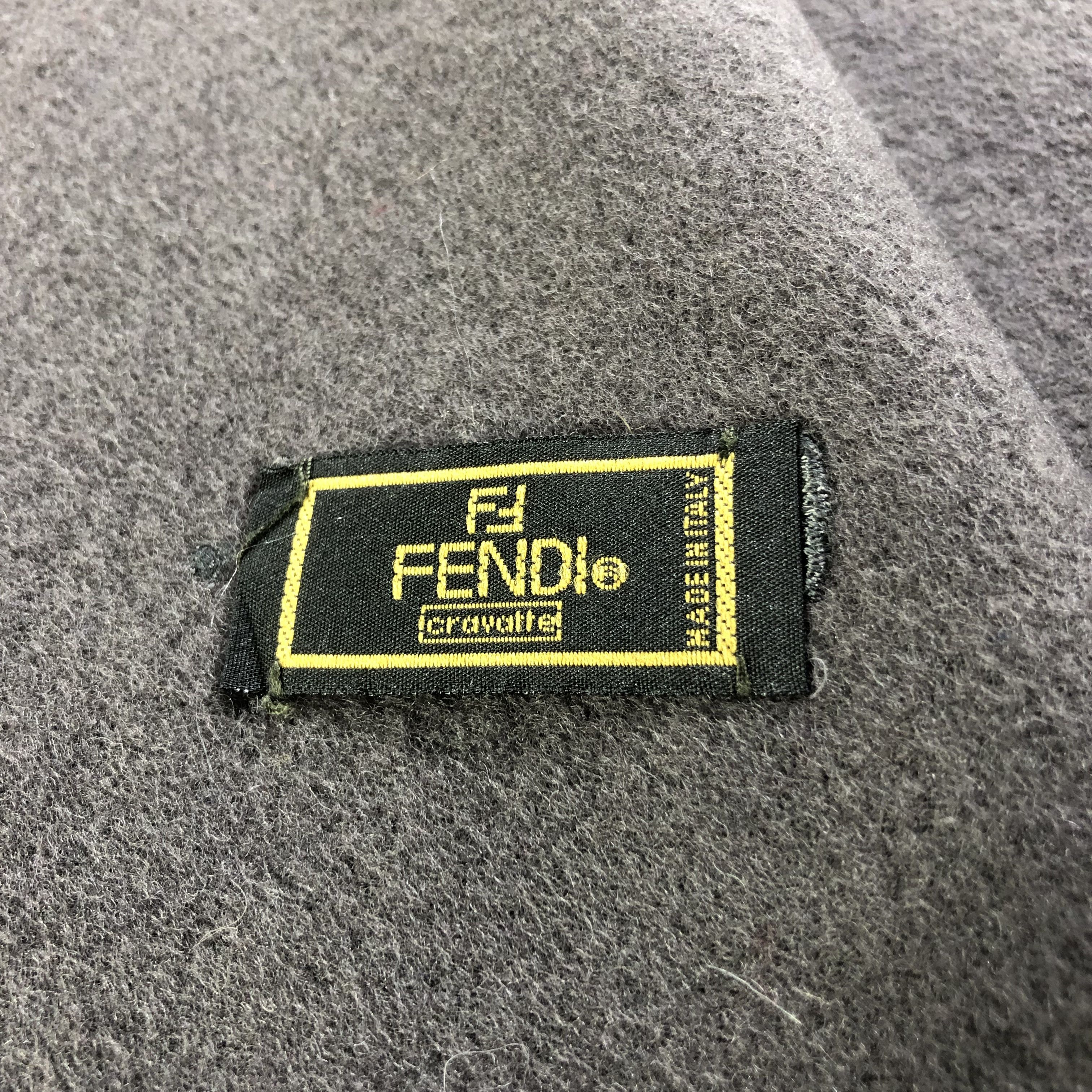 Fendi Fendi Plain Wool Scarf Muffler V1752 Size ONE SIZE - 5 Thumbnail