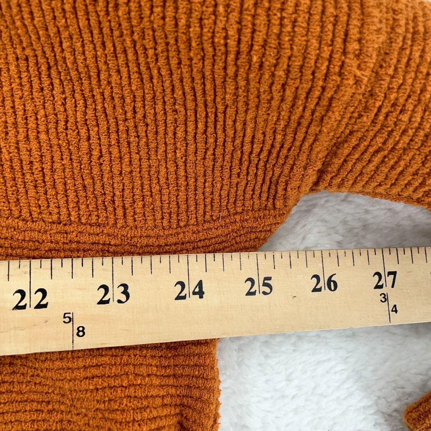 Free People VINTAGE Free People Tunic Sweater Womens Small Rust Orange Ottoman Slouchy Ribbed Knit Size S / US 4 / IT 40 - 7 Thumbnail