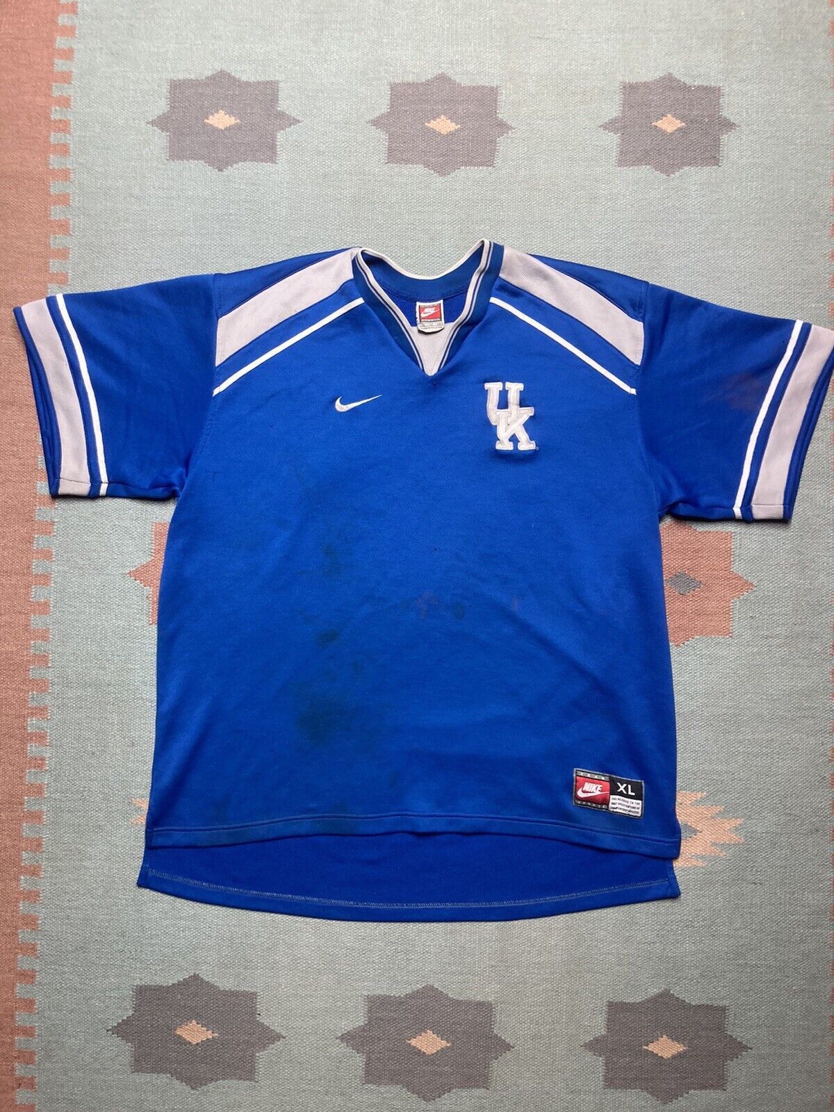 Nike × Vintage Nike jersey t shirt university of Kentucky swoosh check XL Size US XL / EU 56 / 4 - 1 Thumbnail