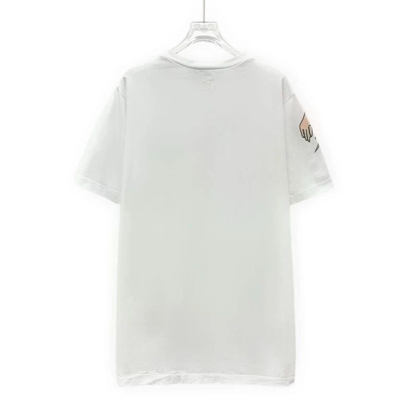 Loewe LOEWE White mermaid printed cotton round neck short sleeve Size XS / US 0-2 / IT 36-38 - 2 Thumbnail