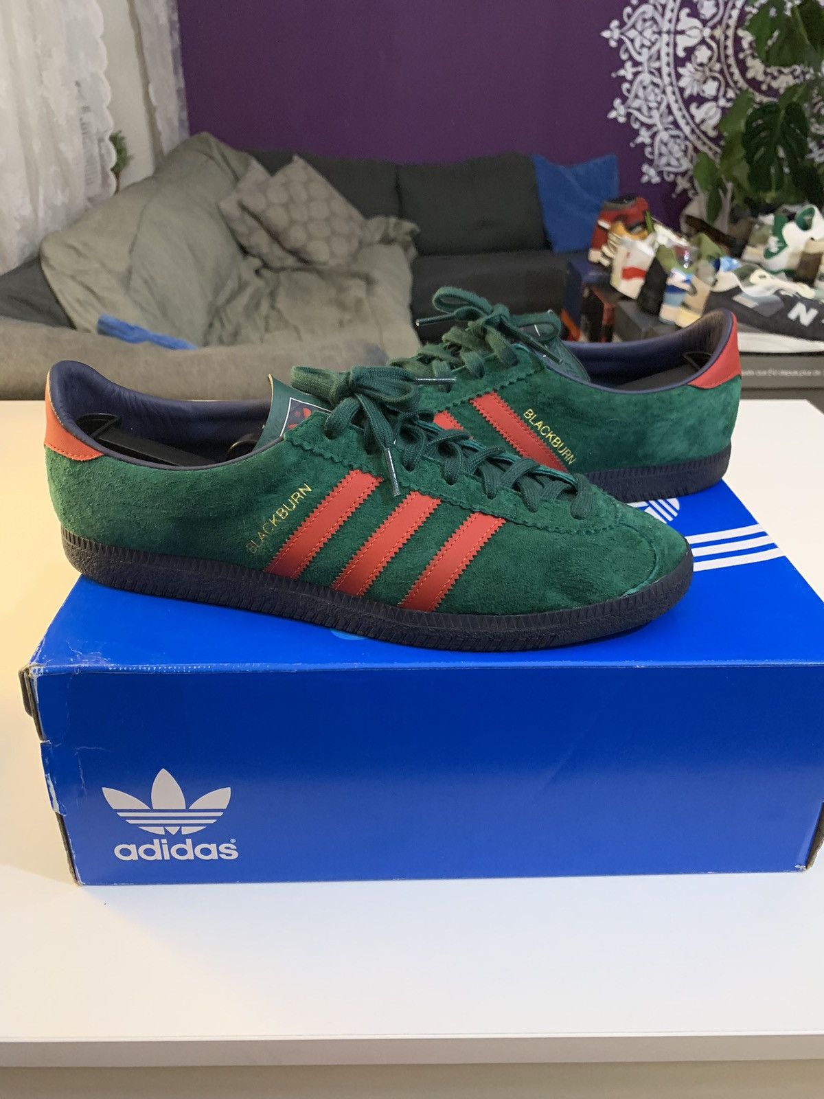 image of Adidas Spzl Blackburn Size 10.5 Shoes in Green, Men's