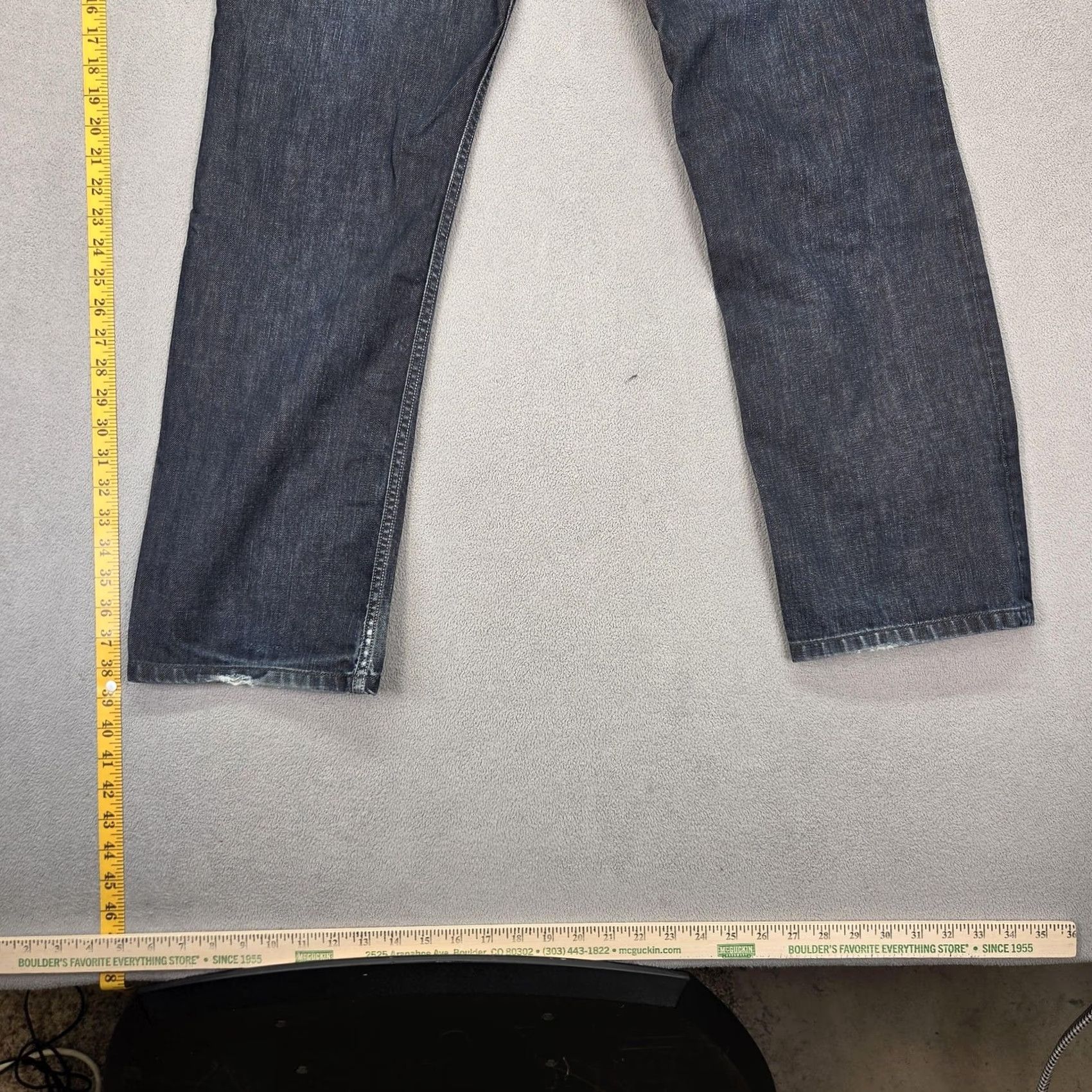 Diesel Diesel Larkee Jeans Mens 32x29 Blue Straight Button Fly Distressed 0088Z Vintage No Size US 32 / EU 48 - 4 Thumbnail