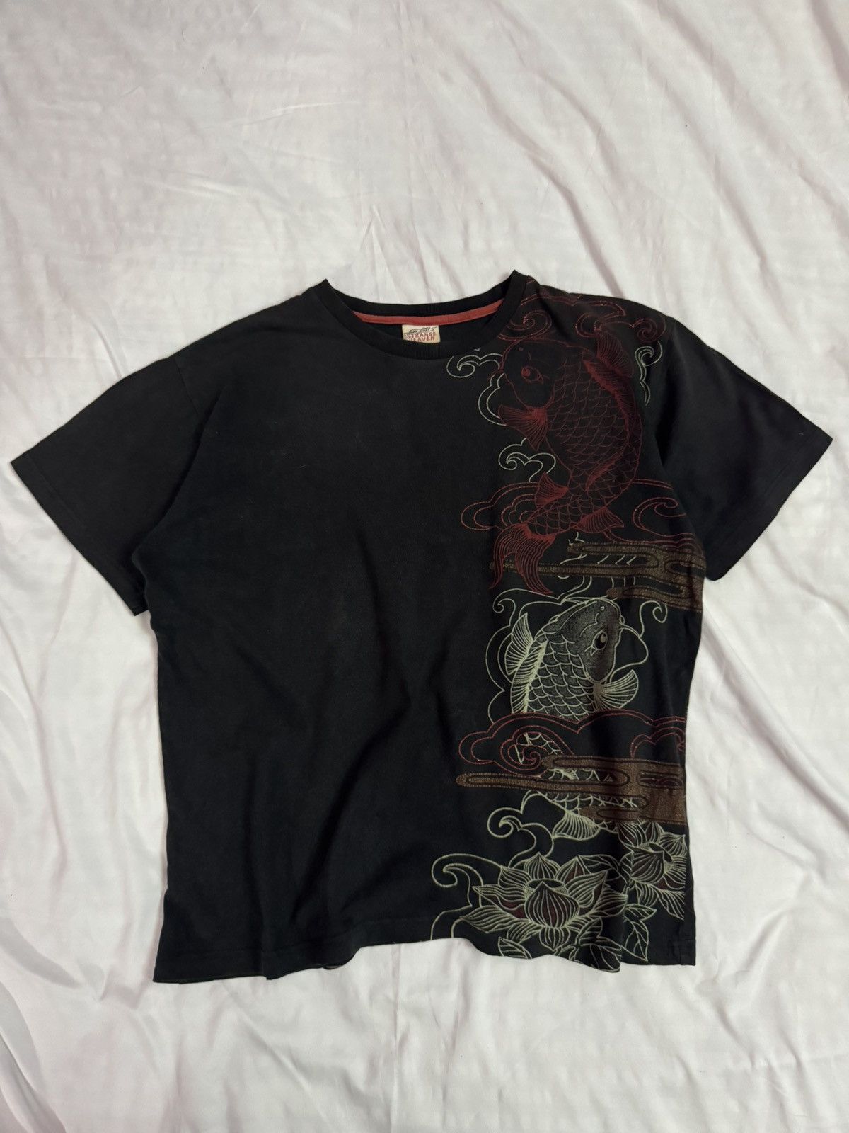 Japanese Brand Vintage Japanese Tattoos Koi Fish Sukajan Tees Size US XL / EU 56 / 4 - 3 Thumbnail