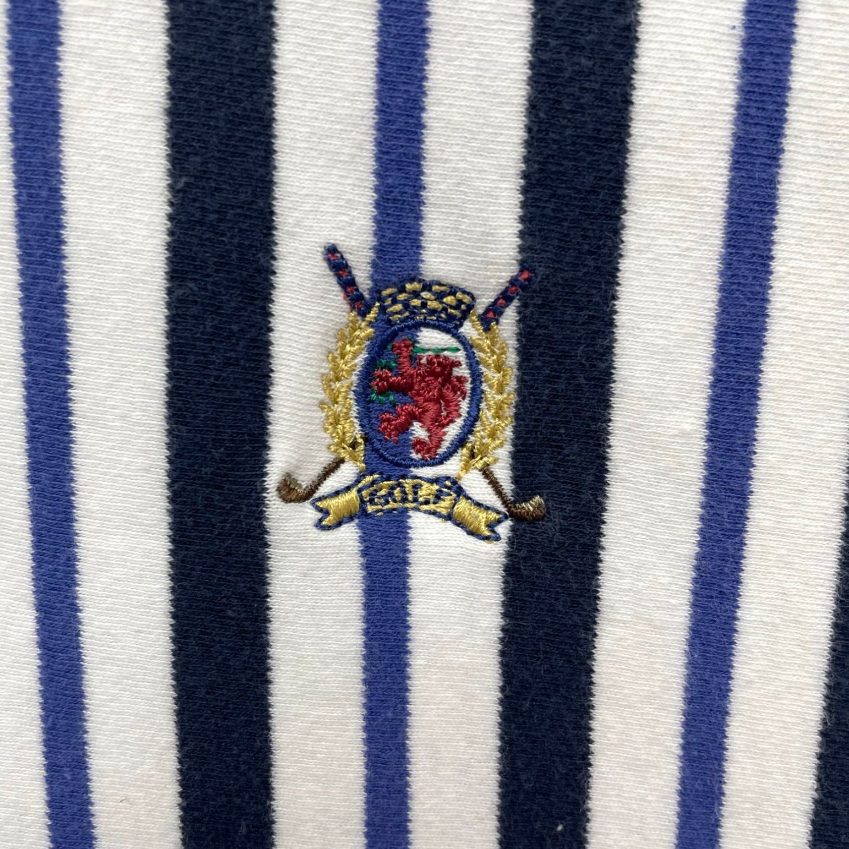 Tommy Hilfiger VINTAGE Tommy Hilfiger Polo Shirt Medium Navy Blue Vertical Stripe Rugby Polo Shirt Mens? Size US M / EU 48-50 / 2 - 5 Thumbnail
