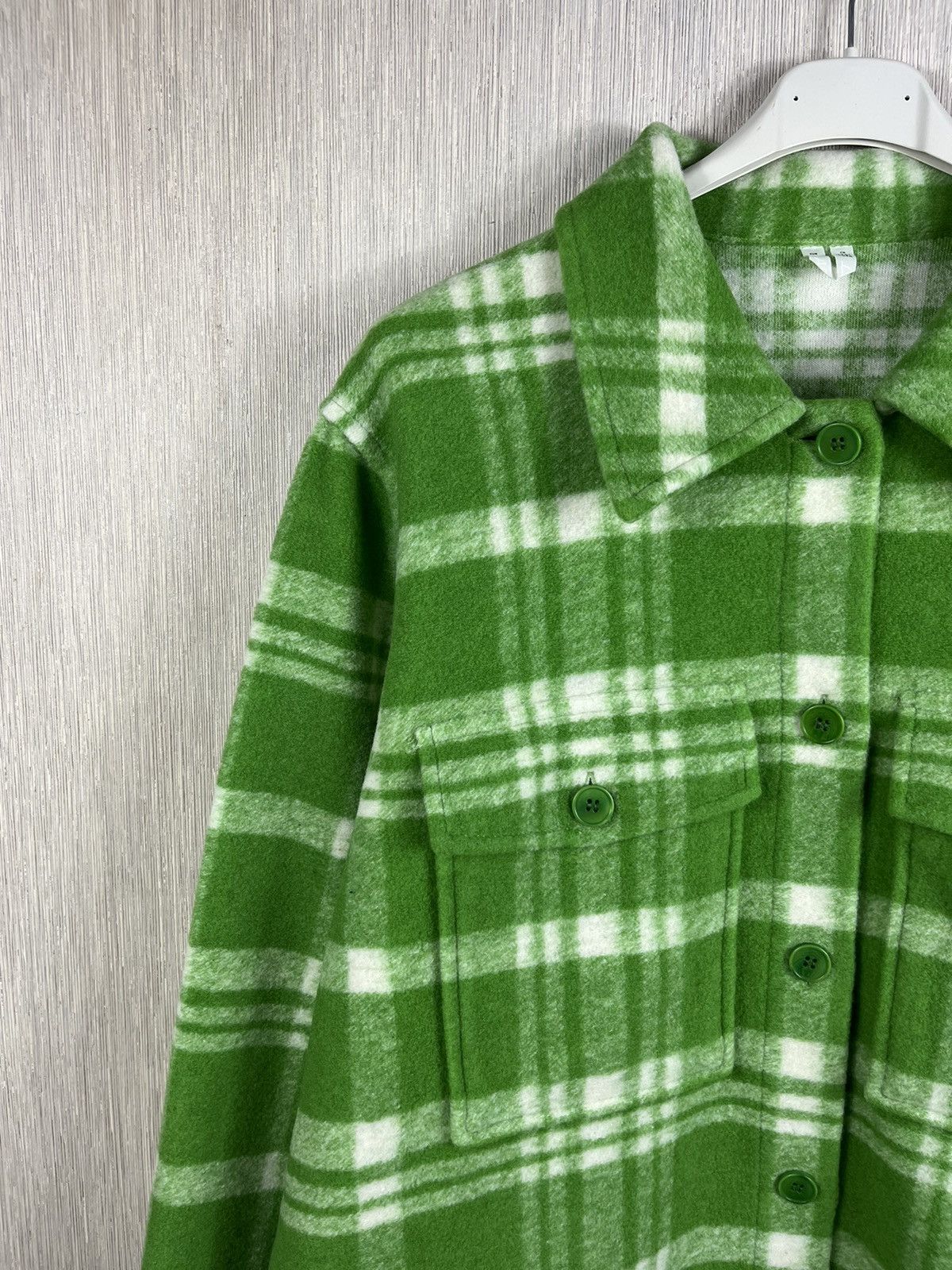 Arket × Designer Arket wool checked overshirt jacket heavy shirt Size US L / EU 52-54 / 3 - 5 Thumbnail