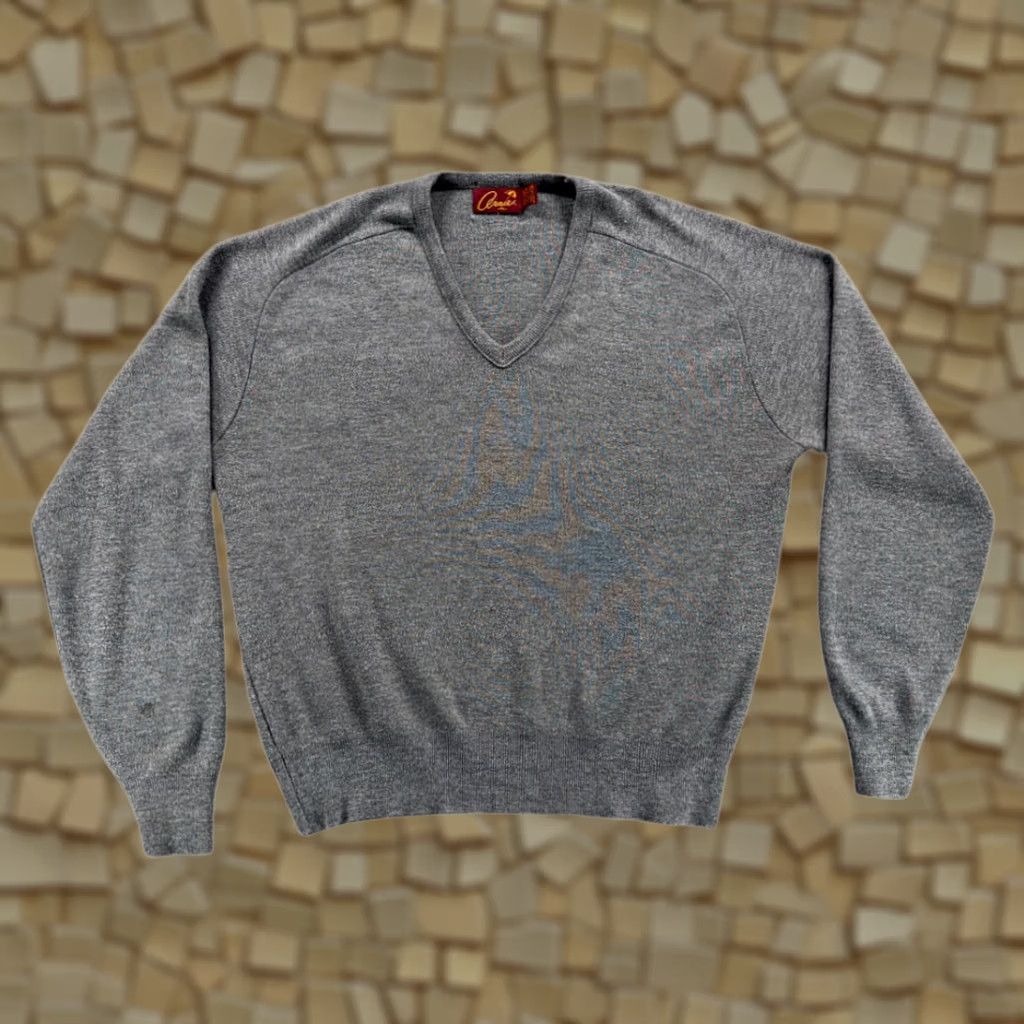 Vintage VINTAGE Arnold Palmer Sweater Mens XL Gray Adult Neck Arnie Golf USA 80s Size US XL / EU 56 / 4 - 1 Thumbnail