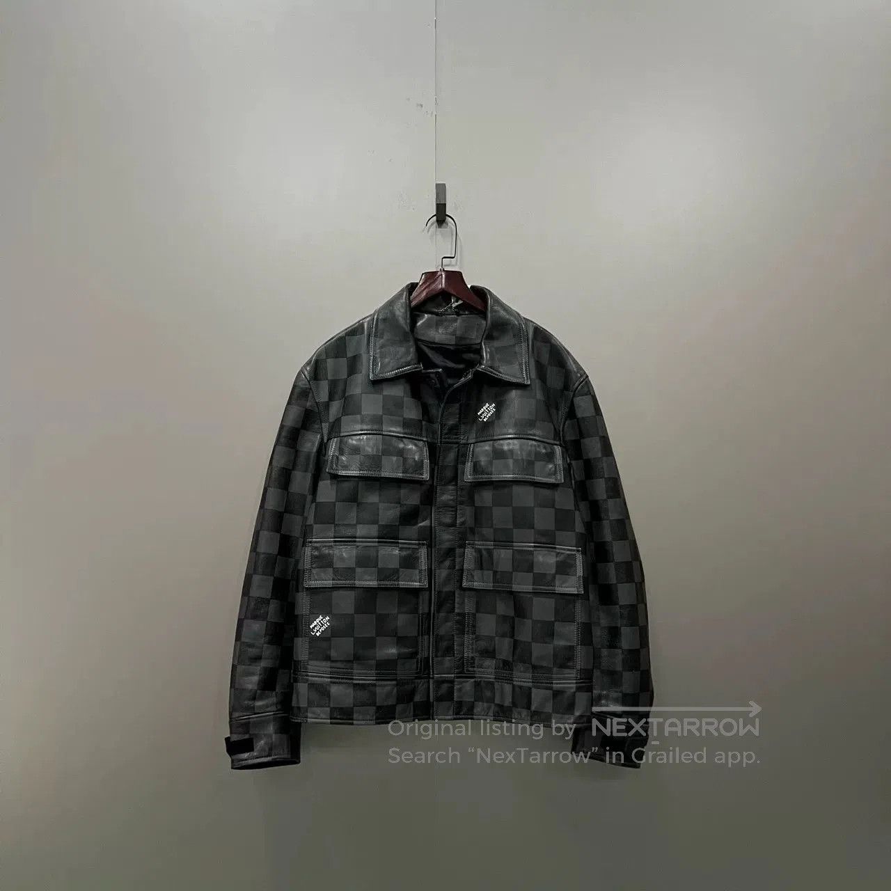 Louis Vuitton Louis Vuitton Checkered Leather Jacket. Size US L / EU 52-54 / 3 - 1 Thumbnail