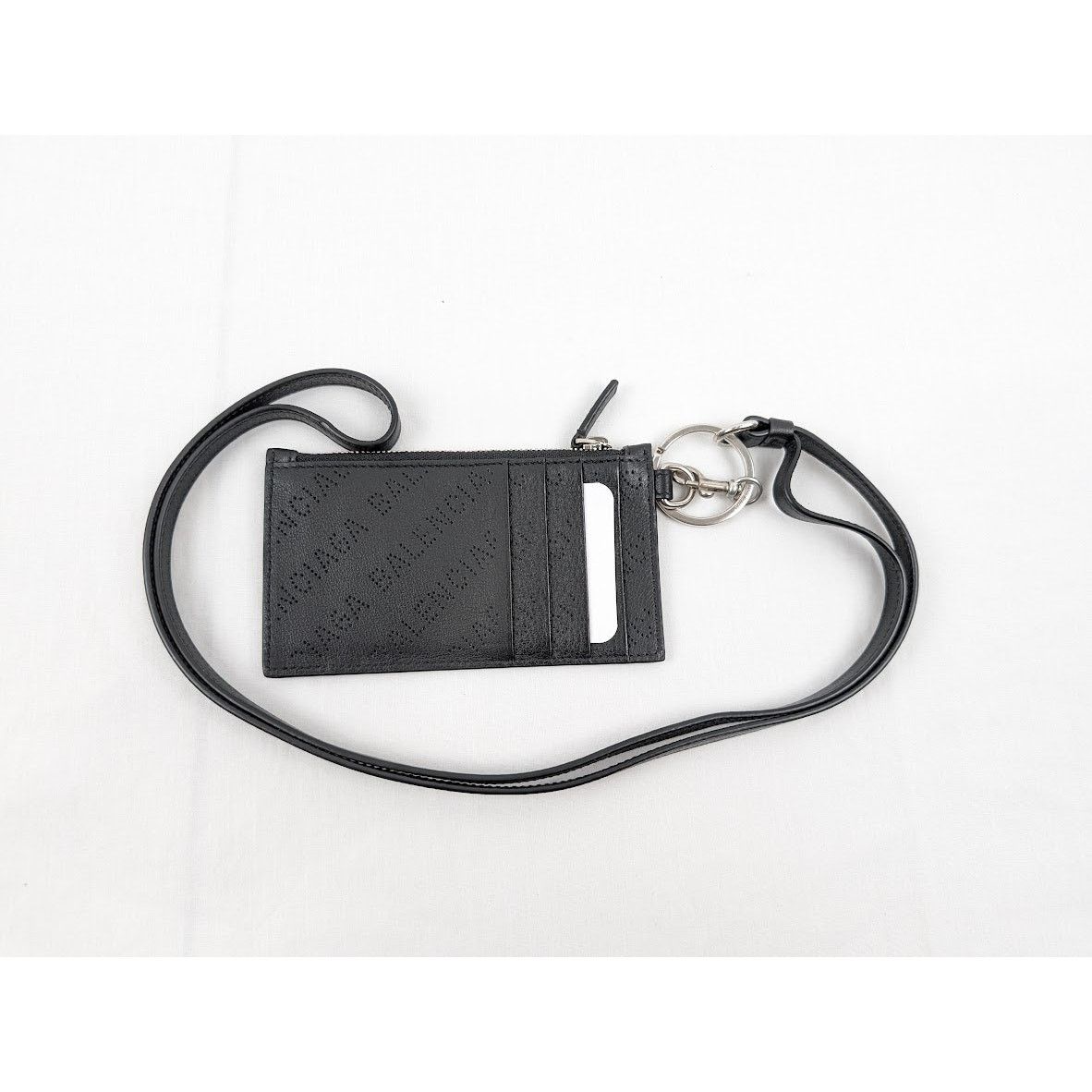 Balenciaga o1rshd1 Size: OS / Logo Perforated Cash Card Case on KE Size ONE SIZE - 10 Thumbnail
