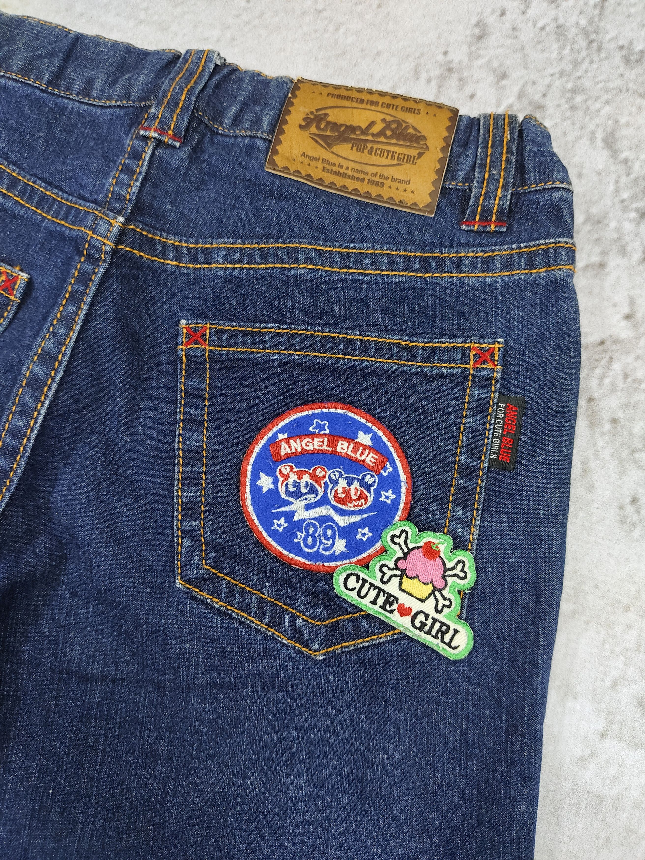 Angel Blue 00s Angel Blue❤️‍🔥Y2K Archive Cartoon Patch Plaid Hem Denim Size 30" / US 8 / IT 44 - 7 Thumbnail