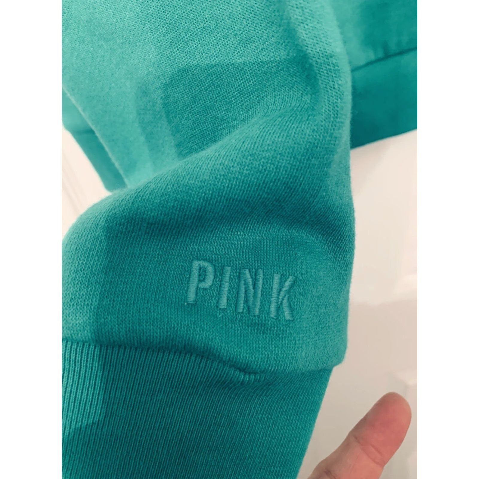 Victoria's Secret Victoria's Secret PINK Green Full Zip Hoodie Women's Medium NWT Unit Retail 52.95 Size M / US 6-8 / IT 42-44 - 7 Thumbnail
