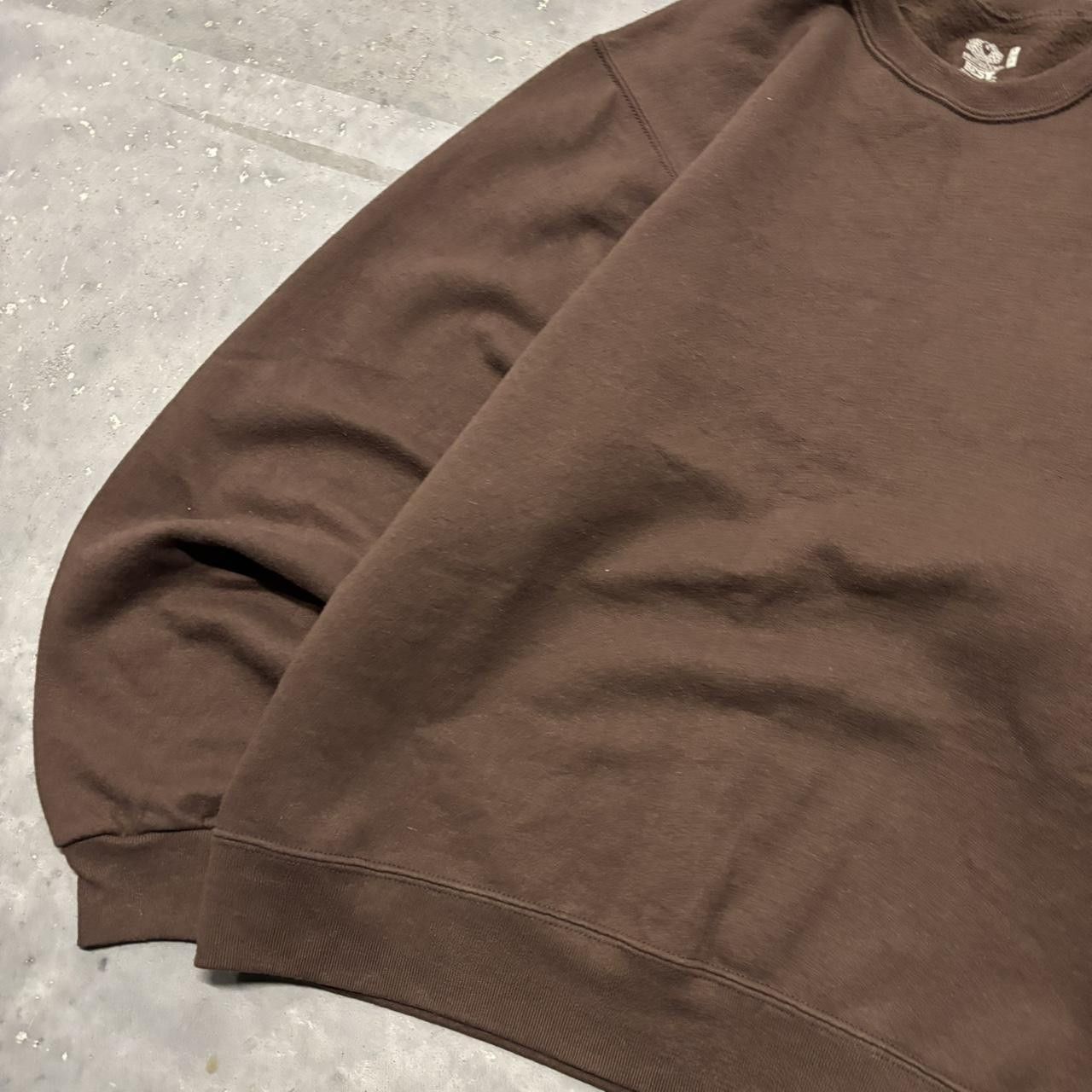 Japanese Brand × Vintage Crazy Vintage Y2K/2000s Brown Earth Tone Essential Blank Crewneck! Size US S / EU 44-46 / 1 - 3 Thumbnail