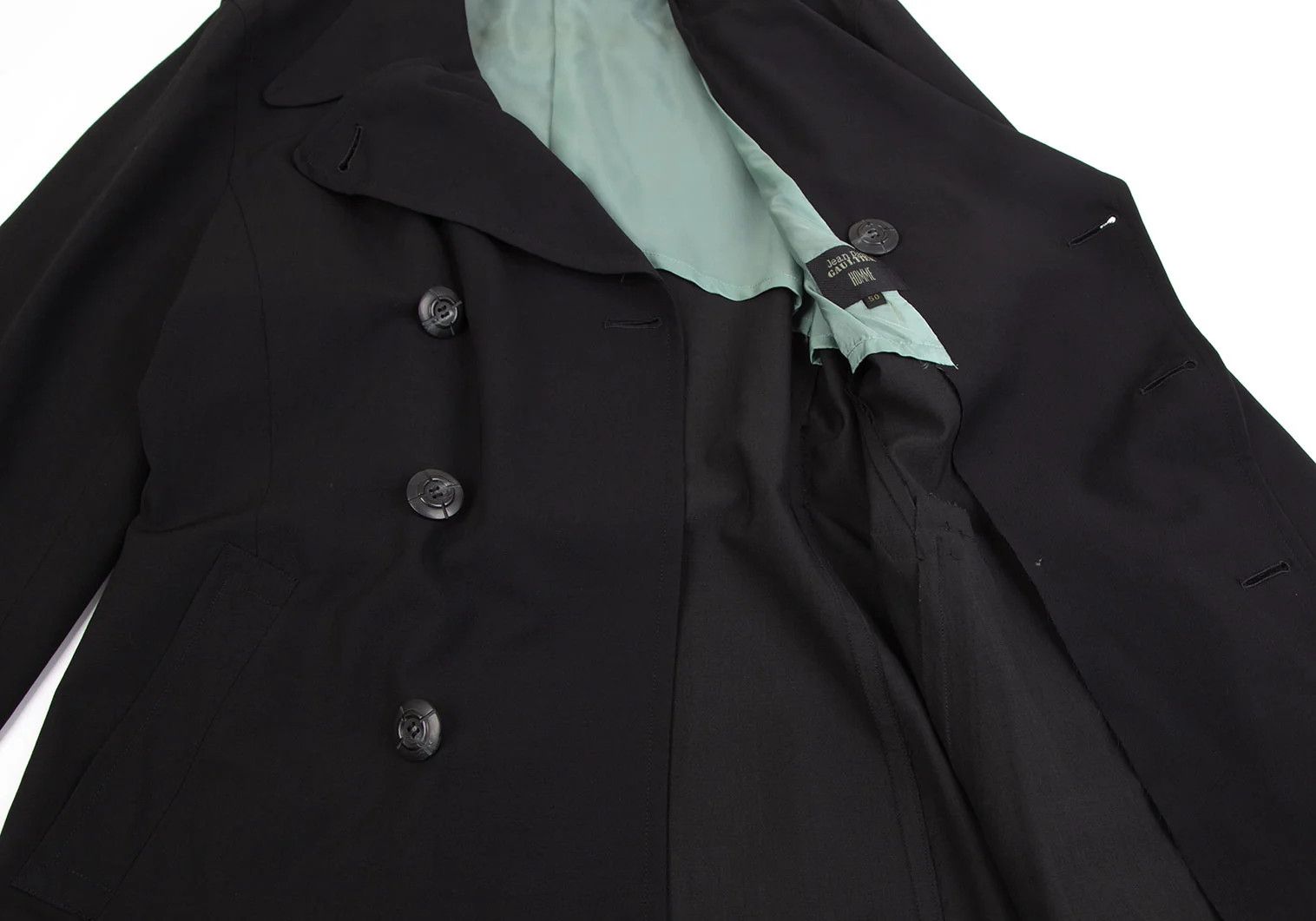 Jean Paul Gaultier Double Half Coat in Black Size 50 Size US M / EU 48-50 / 2 - 12 Thumbnail