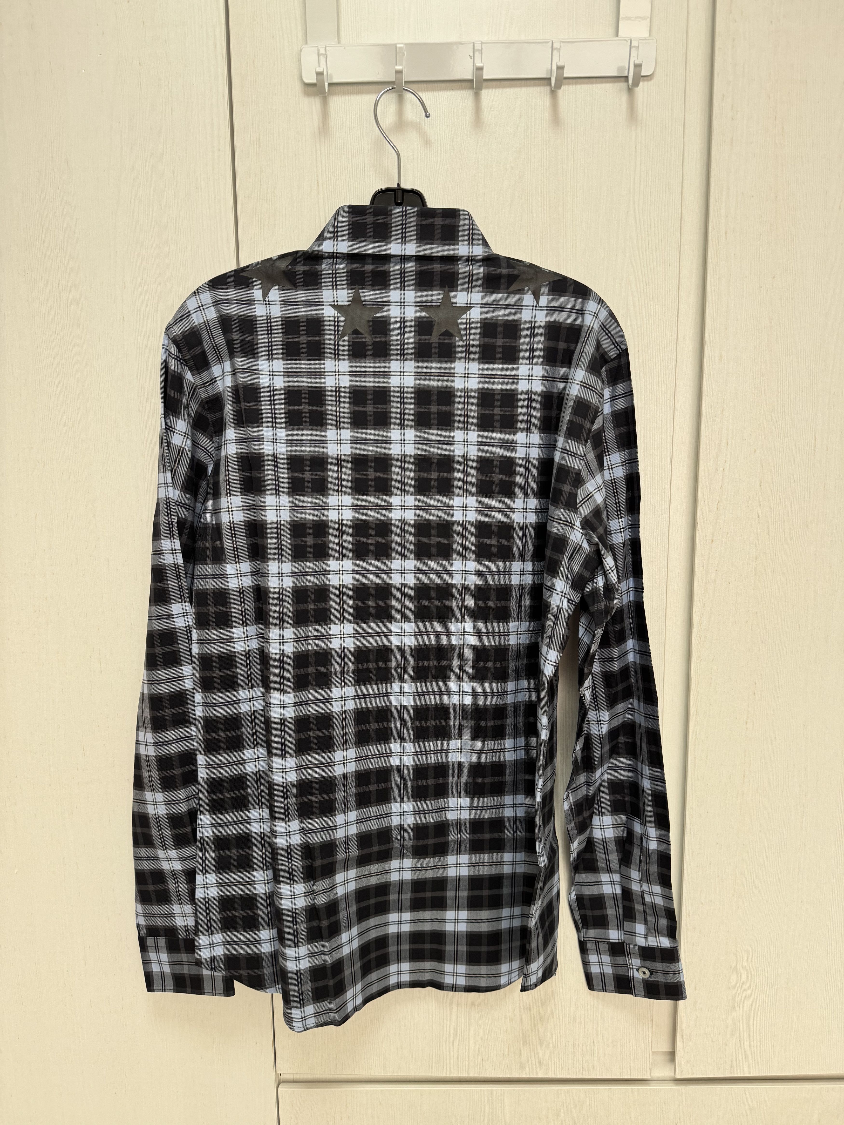 Givenchy Blue Tartan Check Star Print Shirt Size US M / EU 48-50 / 2 - 2 Thumbnail