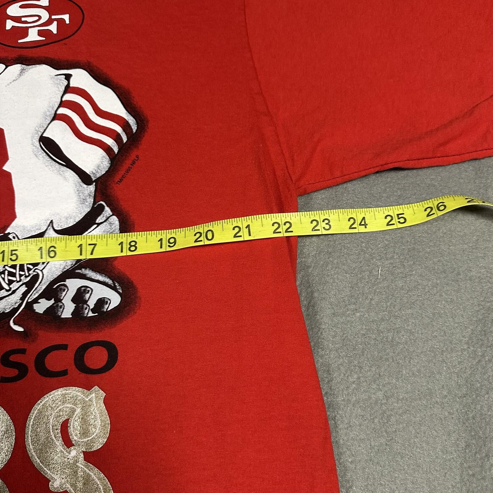 Tultex Vintage San Francisco 49ers red XL graphic t-shirt Size US XL / EU 56 / 4 - 6 Thumbnail