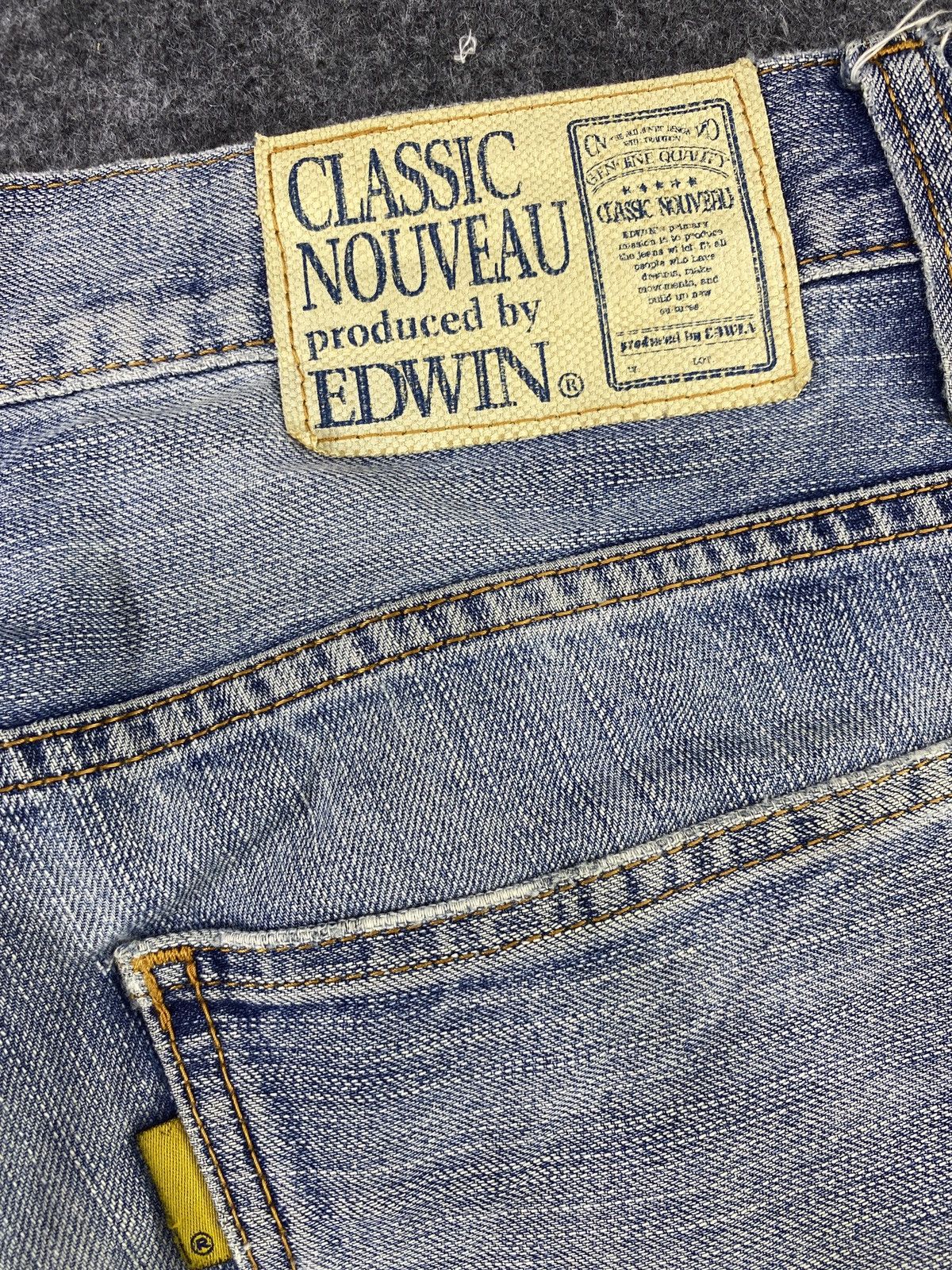 Edwin × Jean × Vintage Classic Noueau by Edwin Distress Blue Wash Denim - J975 Size US 34 / EU 50 - 8 Thumbnail
