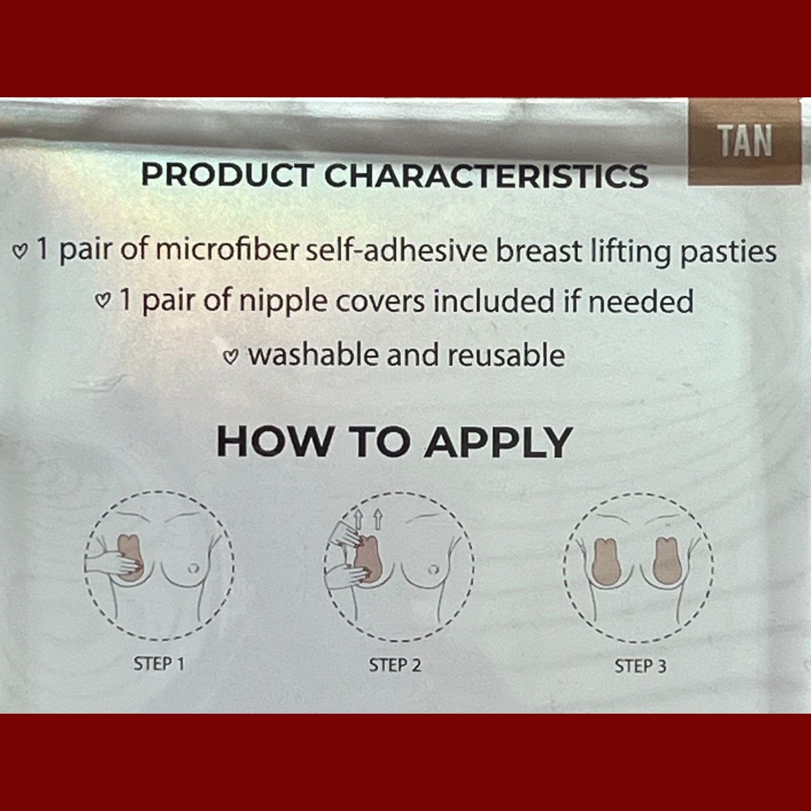 Other True By Rue 21 - Microfiber Adhesive Lifting Pasties - Tan - Size ONE SIZE - 8 Thumbnail