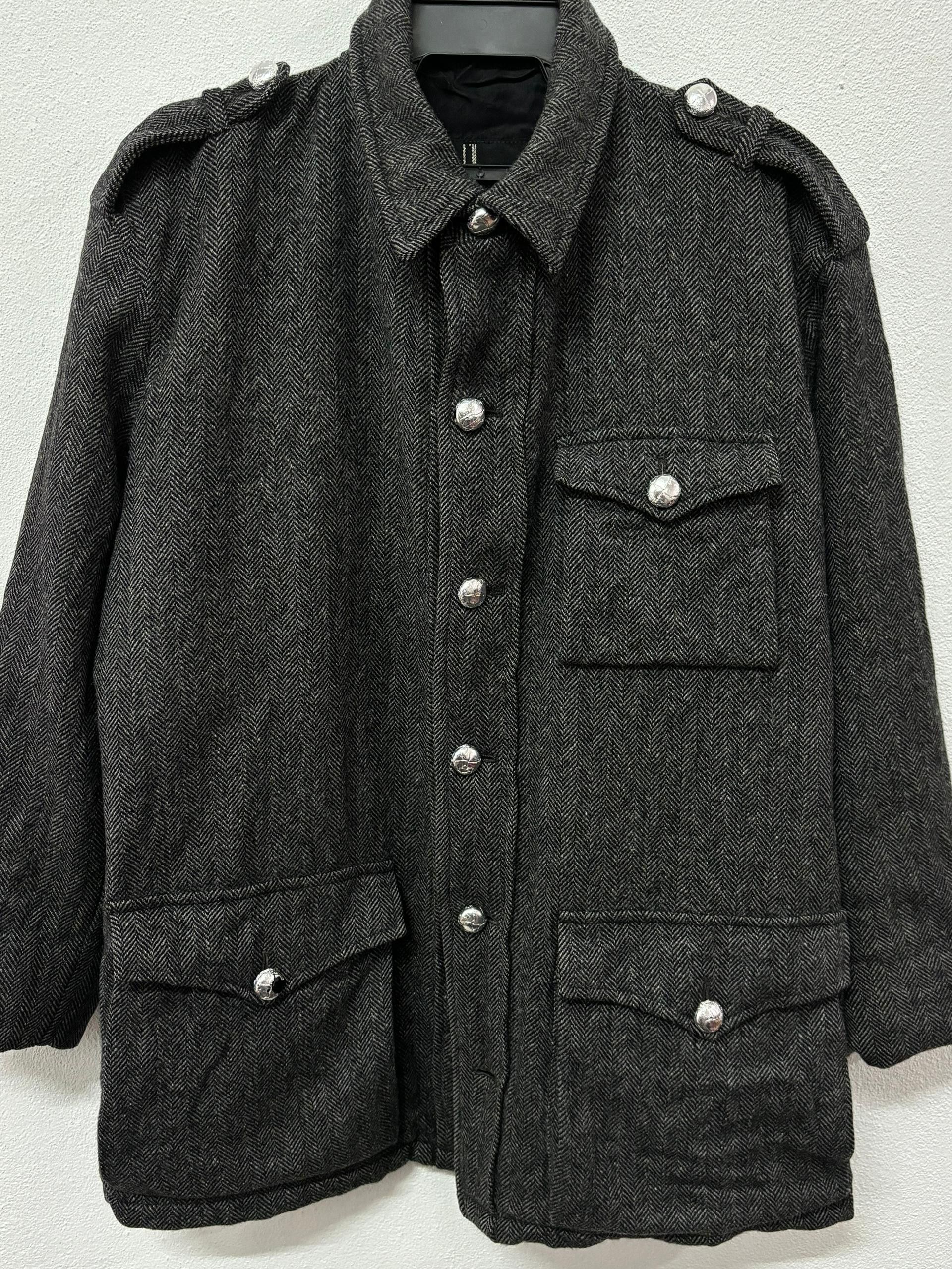 Alfred Dunhill Dunhill London Vintage Harringbone Wool Jacket Size US L / EU 52-54 / 3 - 5 Thumbnail