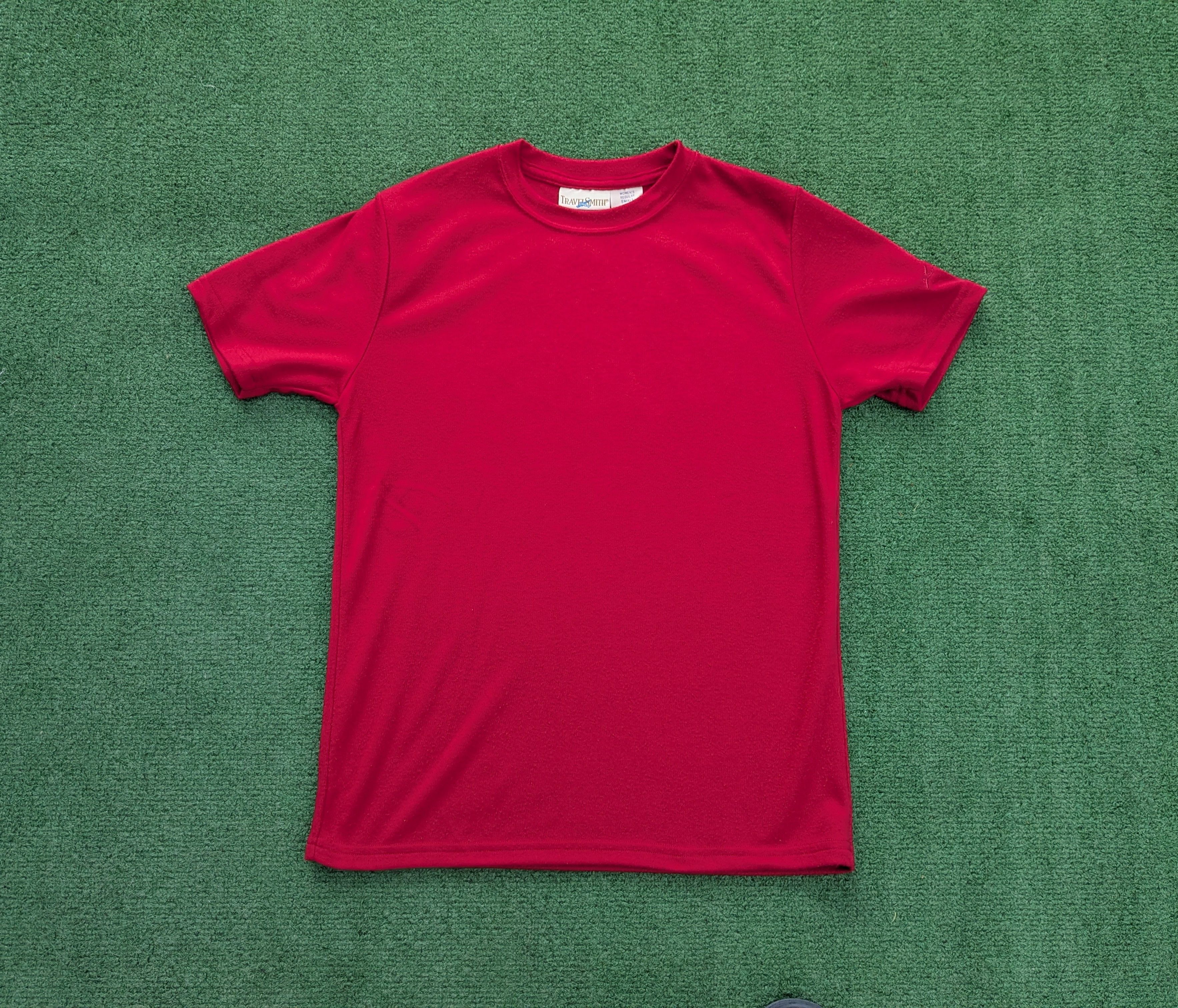 Designer Travel Smith Logo Womens CoolMax Red S/S Shirt USA-Made Top Size S / US 4 / IT 40 - 7 Thumbnail
