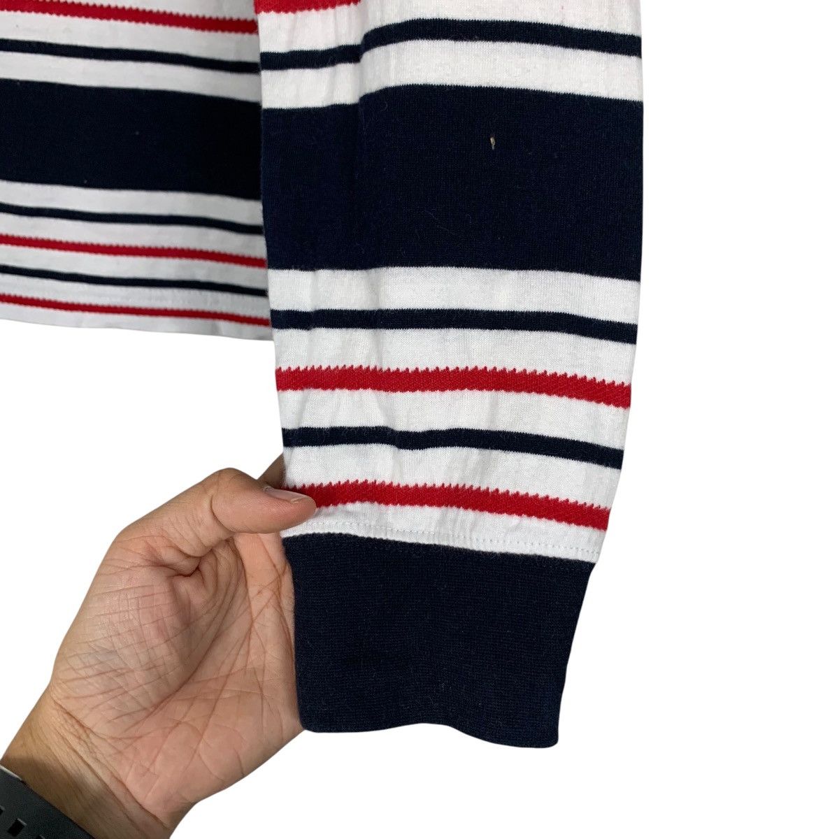 J. Press Vintage J. PRESS Striped Long Sleeve Polo Shirt #2846-C128 Size US S / EU 44-46 / 1 - 9 Thumbnail