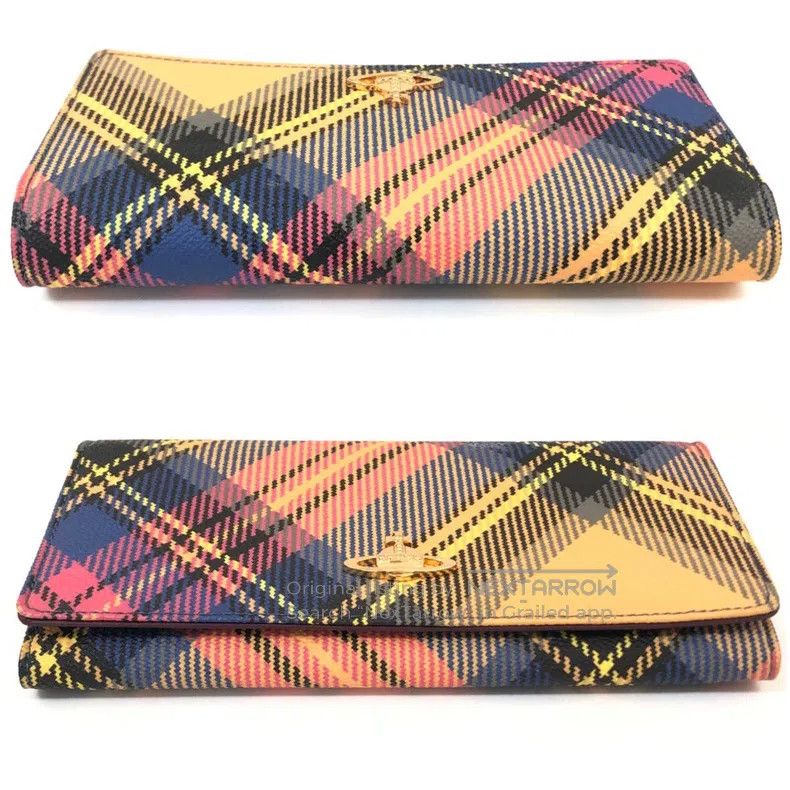 Vivienne Westwood Vivienne Westwood Plaid long wallet, Scottish plaid with y Size ONE SIZE - 3 Thumbnail