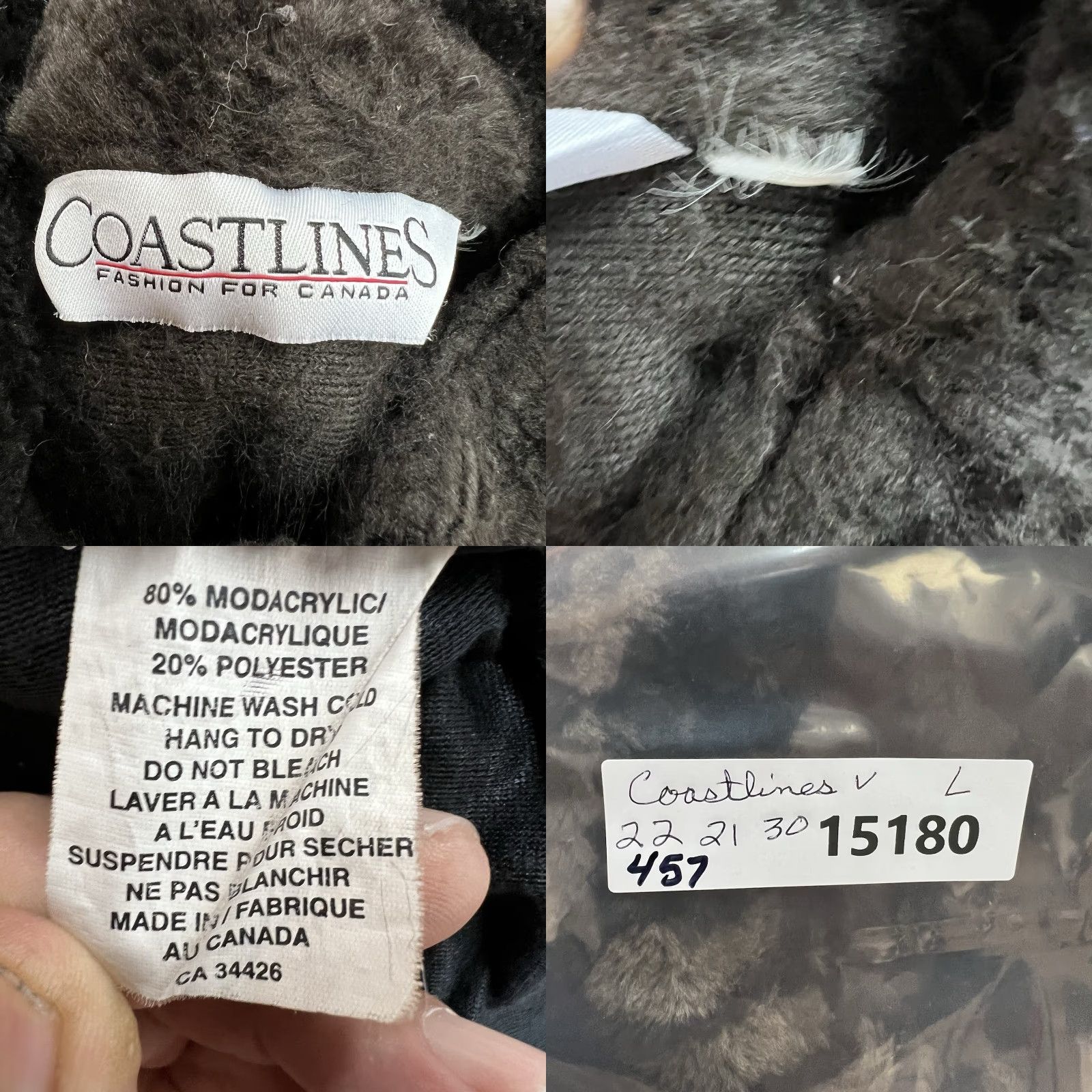 Vintage VINTAGE Coastlines Faux Fur Sherpa Jacket Womens Size L Brown Made in Canada Size L / US 10 / IT 46 - 8 Thumbnail