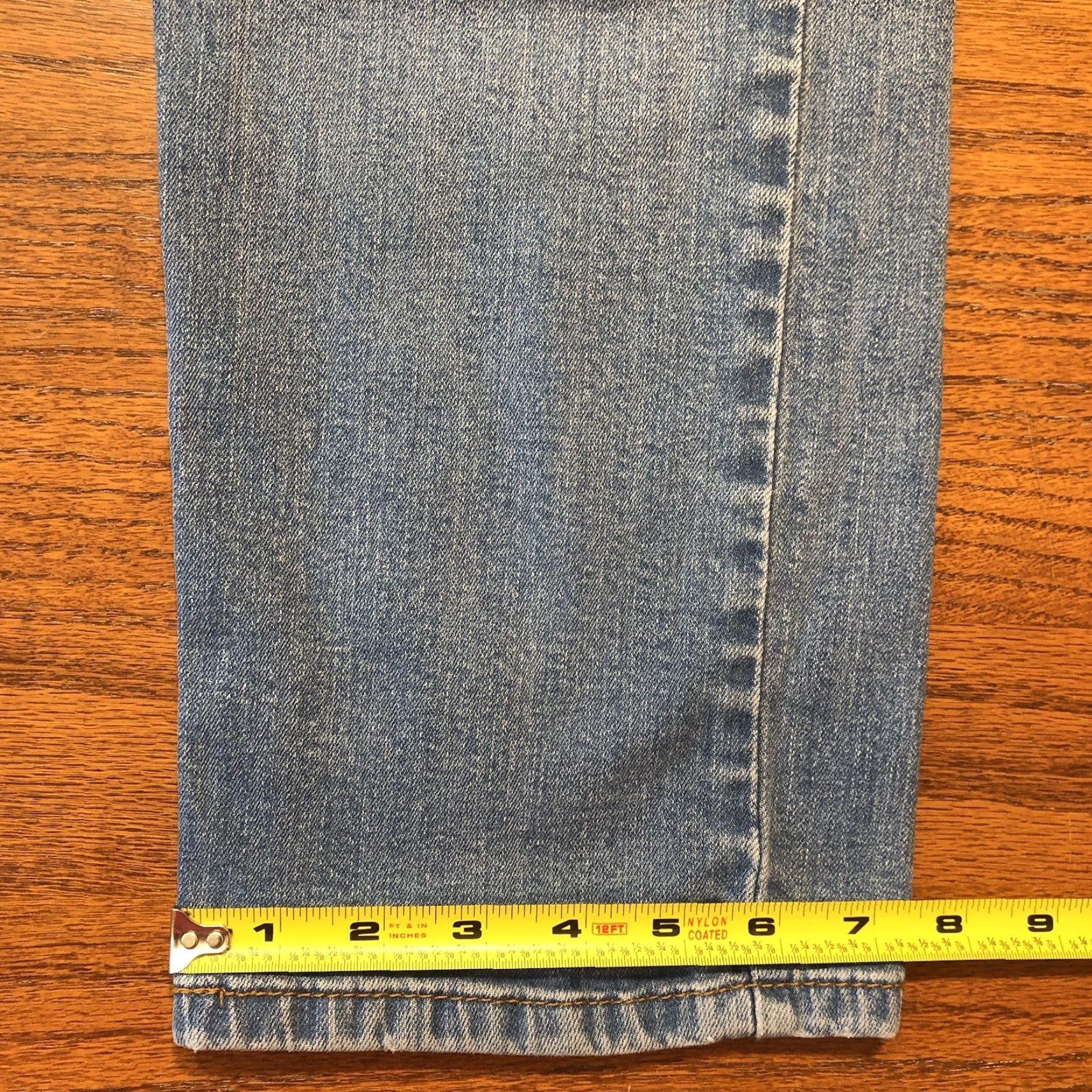 Levi's Levi's 513 Slim Straight Jeans Mens 34x32 Light Blue Denim 5-Pocket Zip Belt Loops Regular Straight Cotton Blend Classic Western 90s USA Ranch Car Size US 34 / EU 50 - 5 Thumbnail
